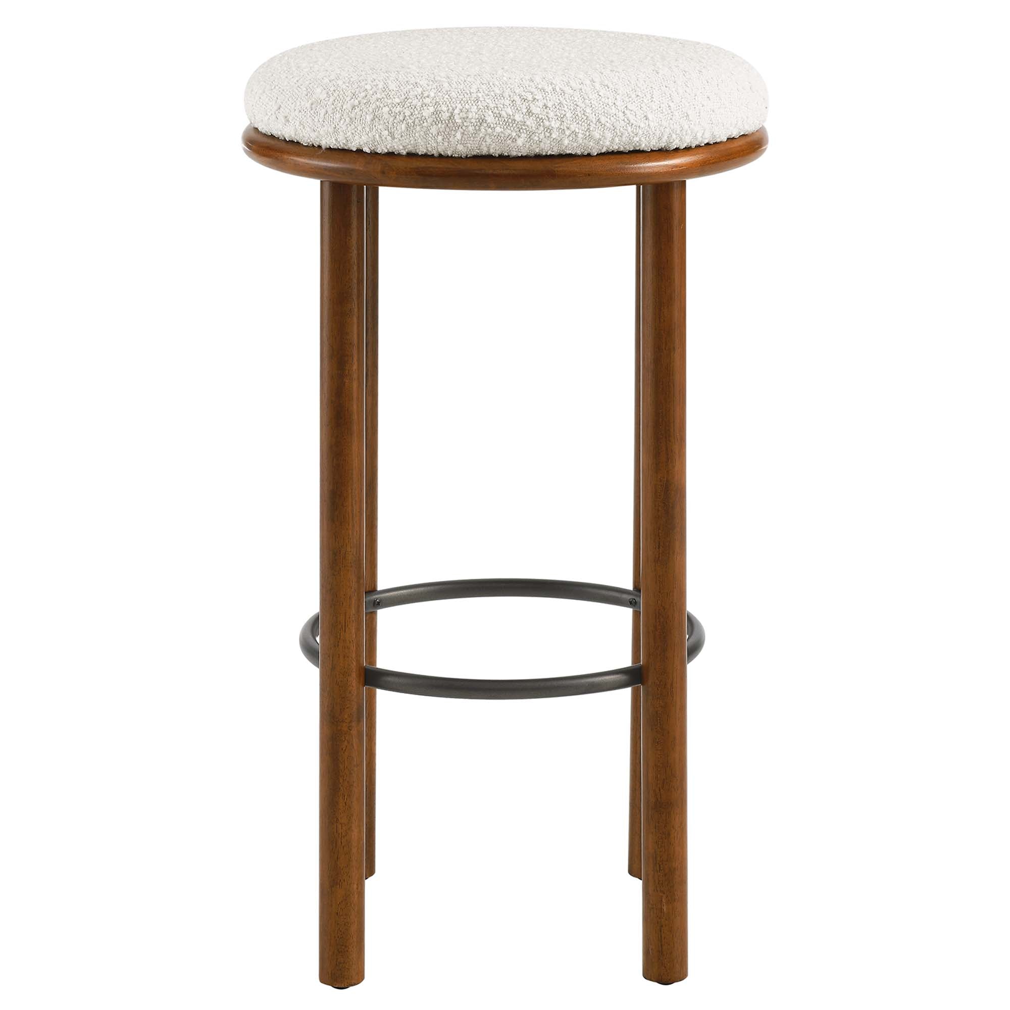 Fable Boucle Fabric Bar Stools Set of 2 by Modway