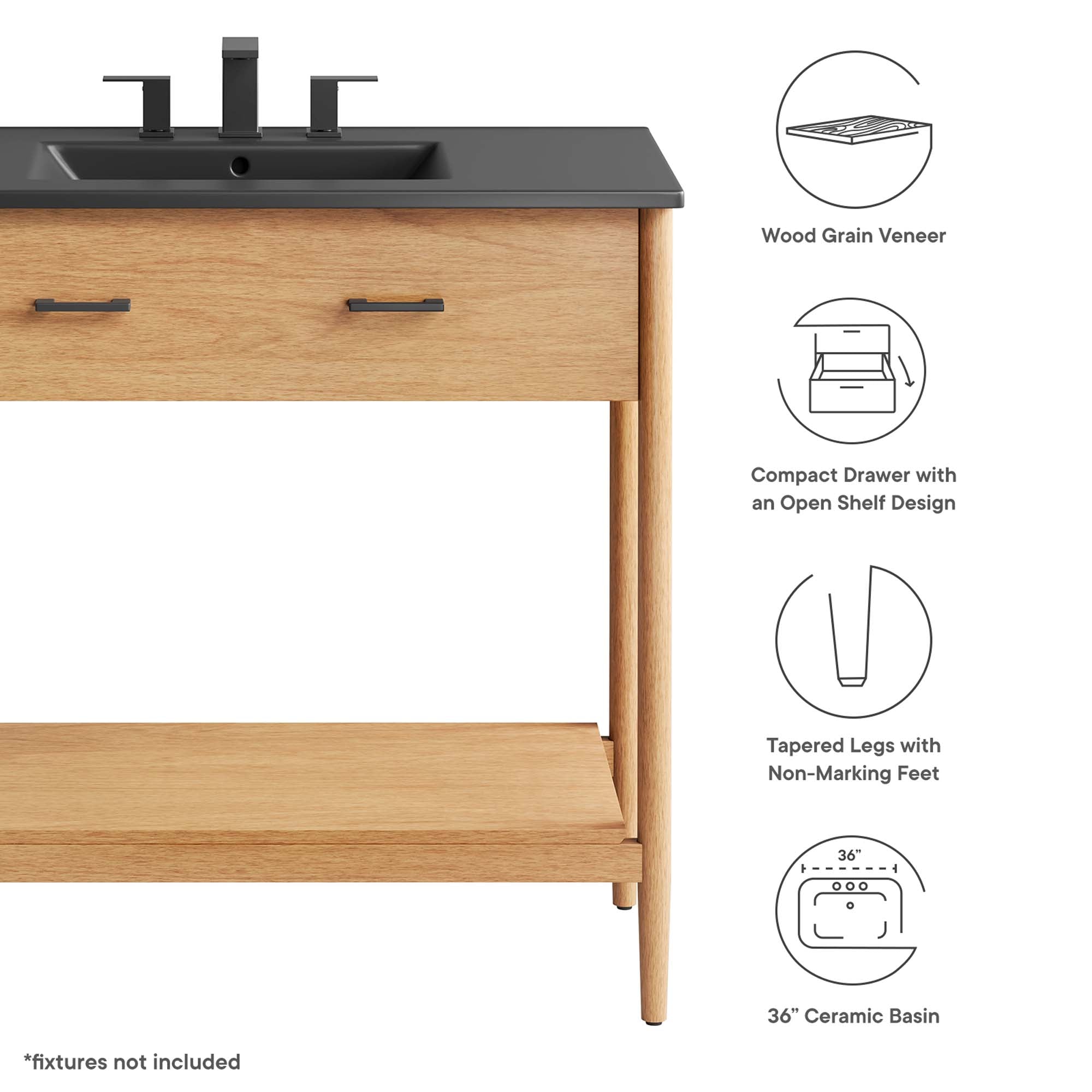 Zaire 36" Bathroom Vanity by Modway
