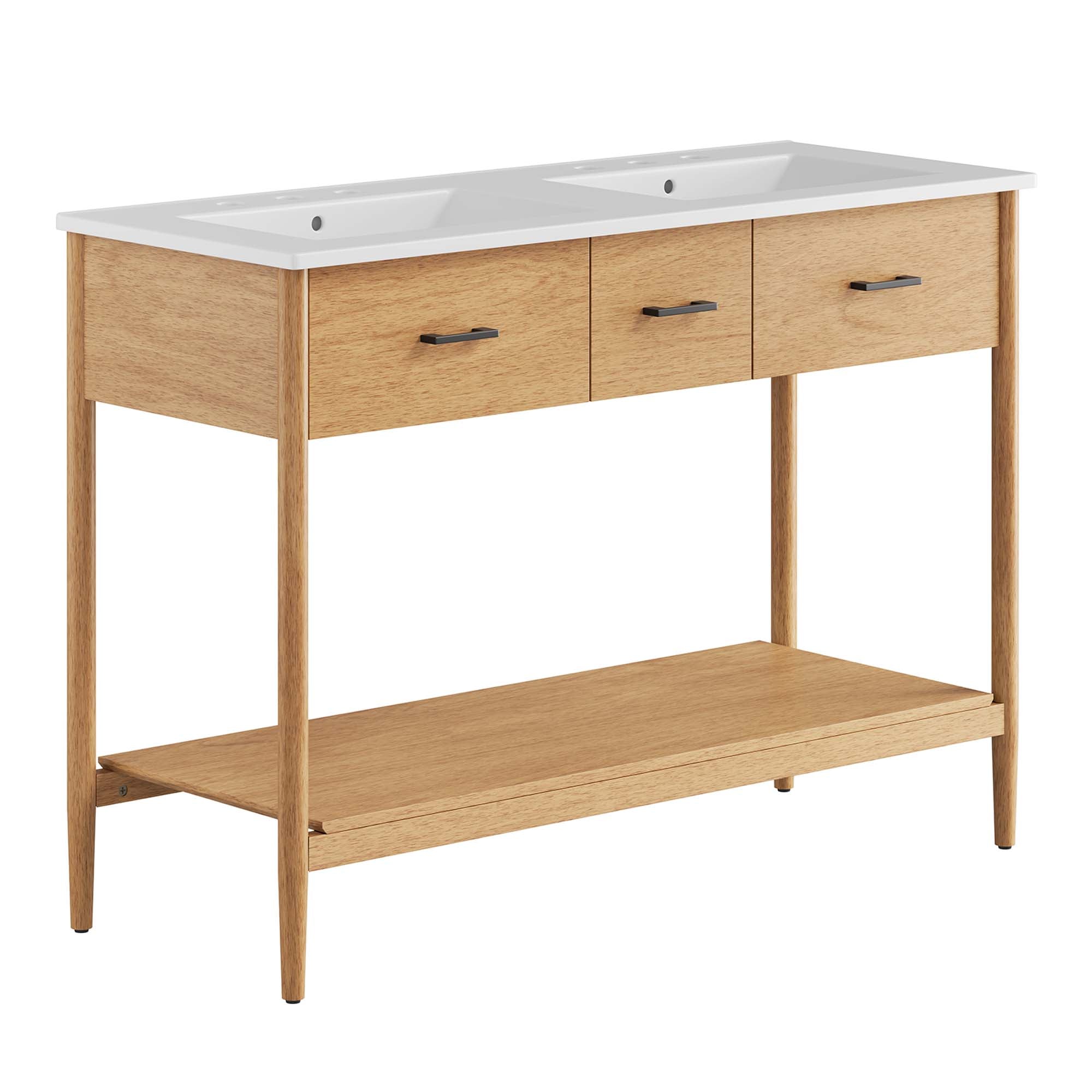 Zaire 48" Double Sink Bathroom Vanity by Modway