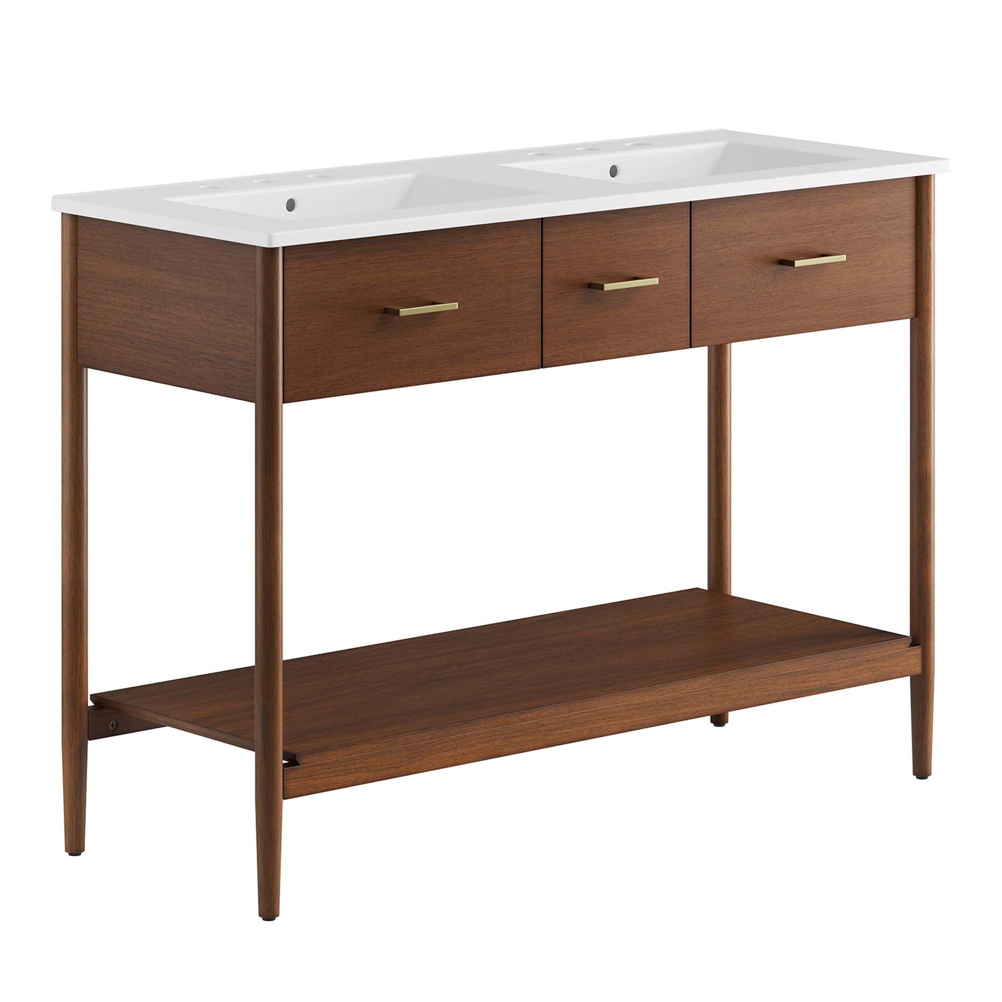 Zaire 48" Double Sink Bathroom Vanity by Modway