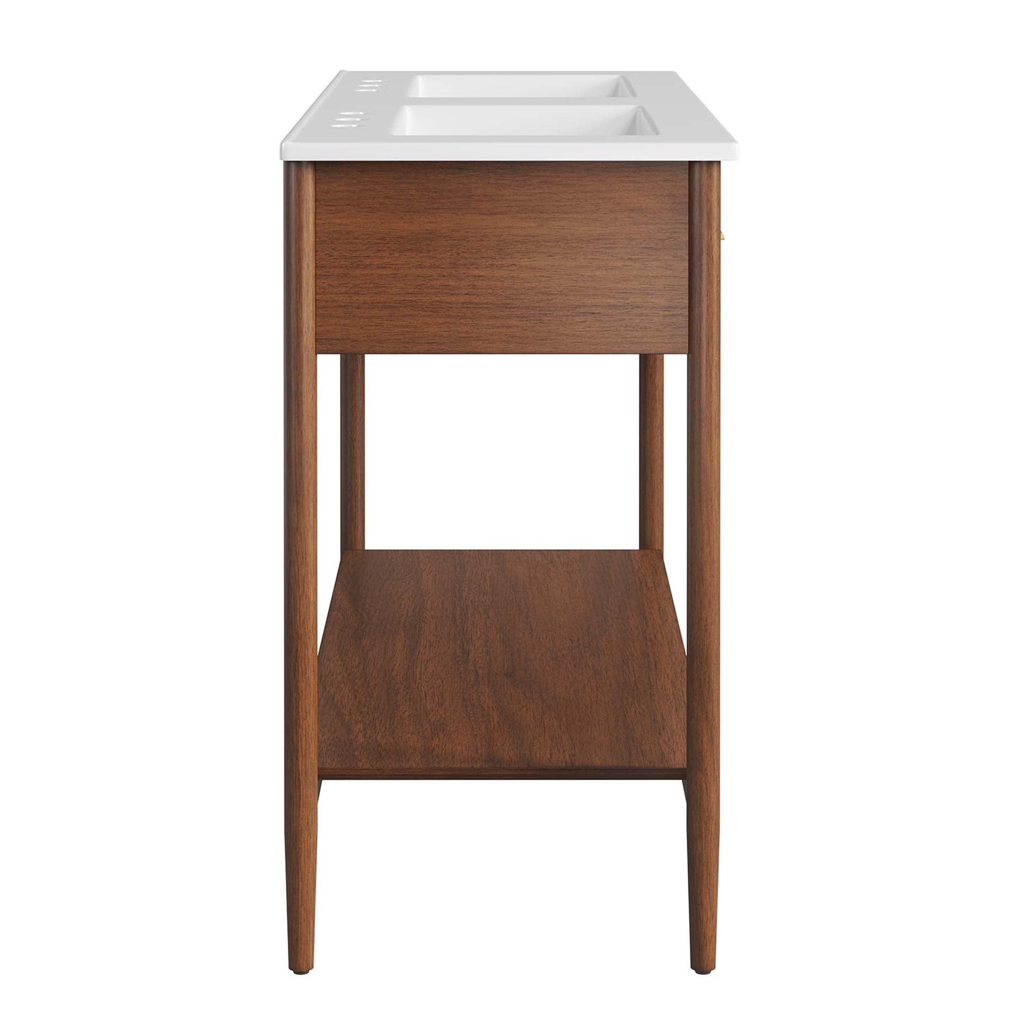 Zaire 48" Double Sink Bathroom Vanity by Modway