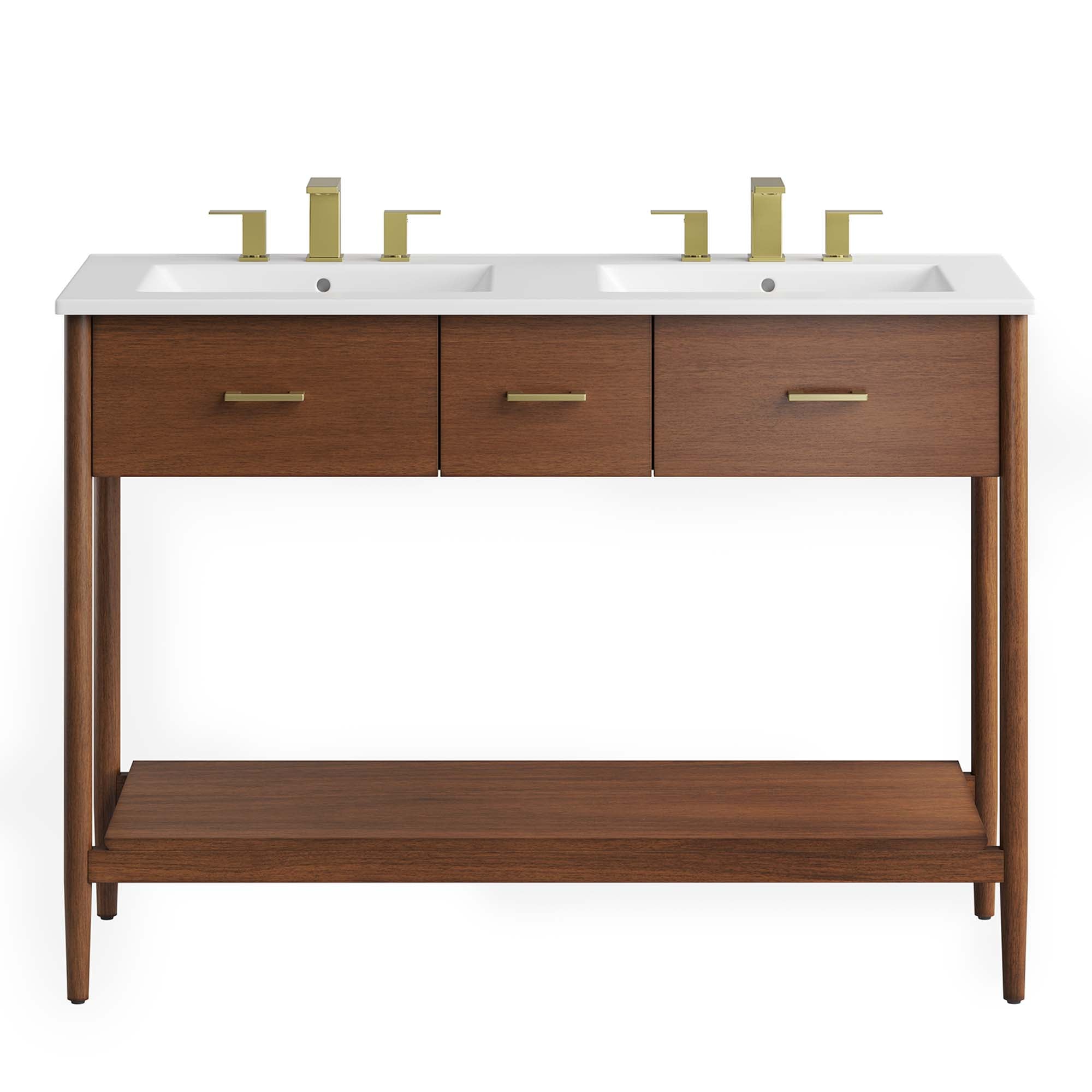 Zaire 48" Double Sink Bathroom Vanity by Modway