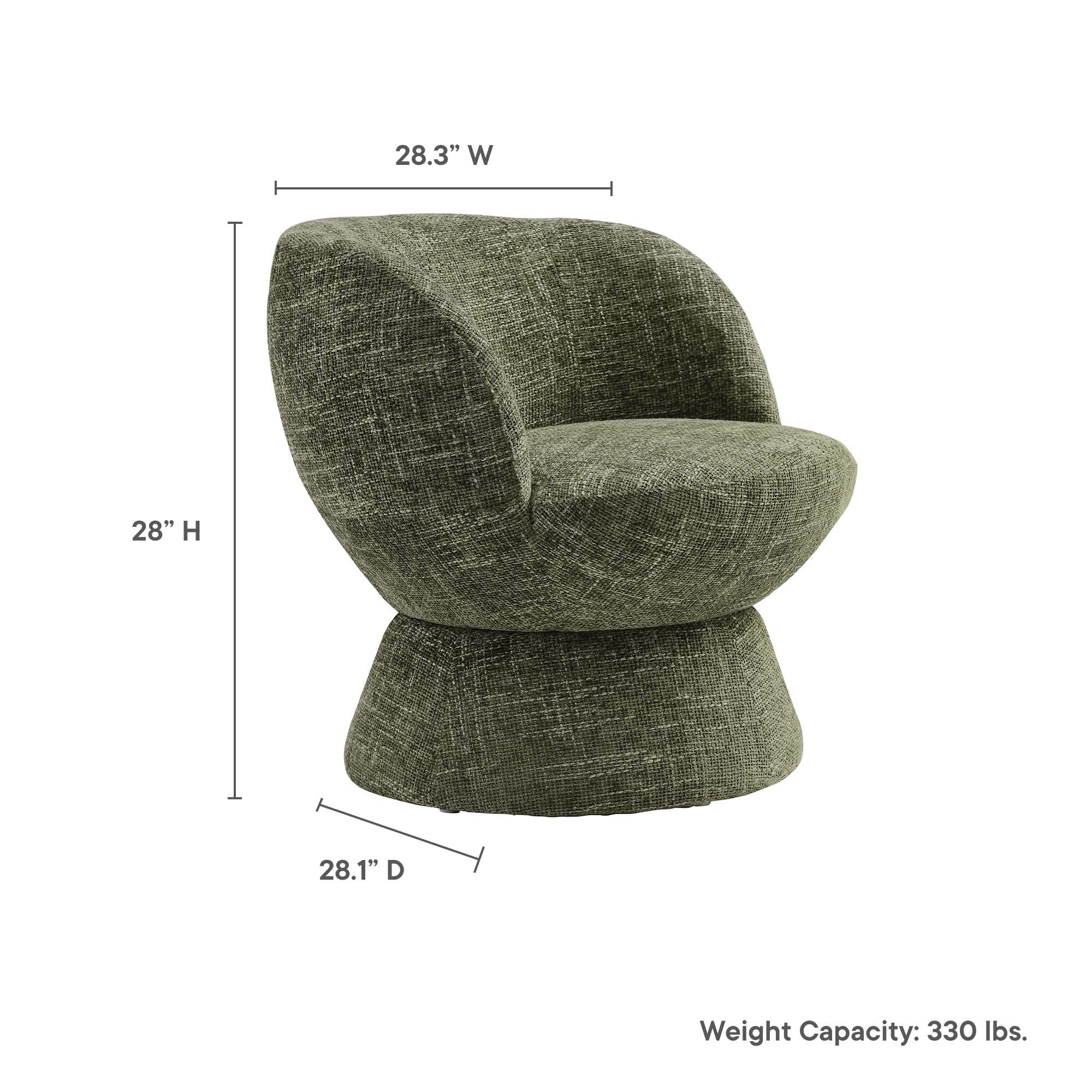 Vesta Chenille Fabric Upholstered Swivel Chair by Modway
