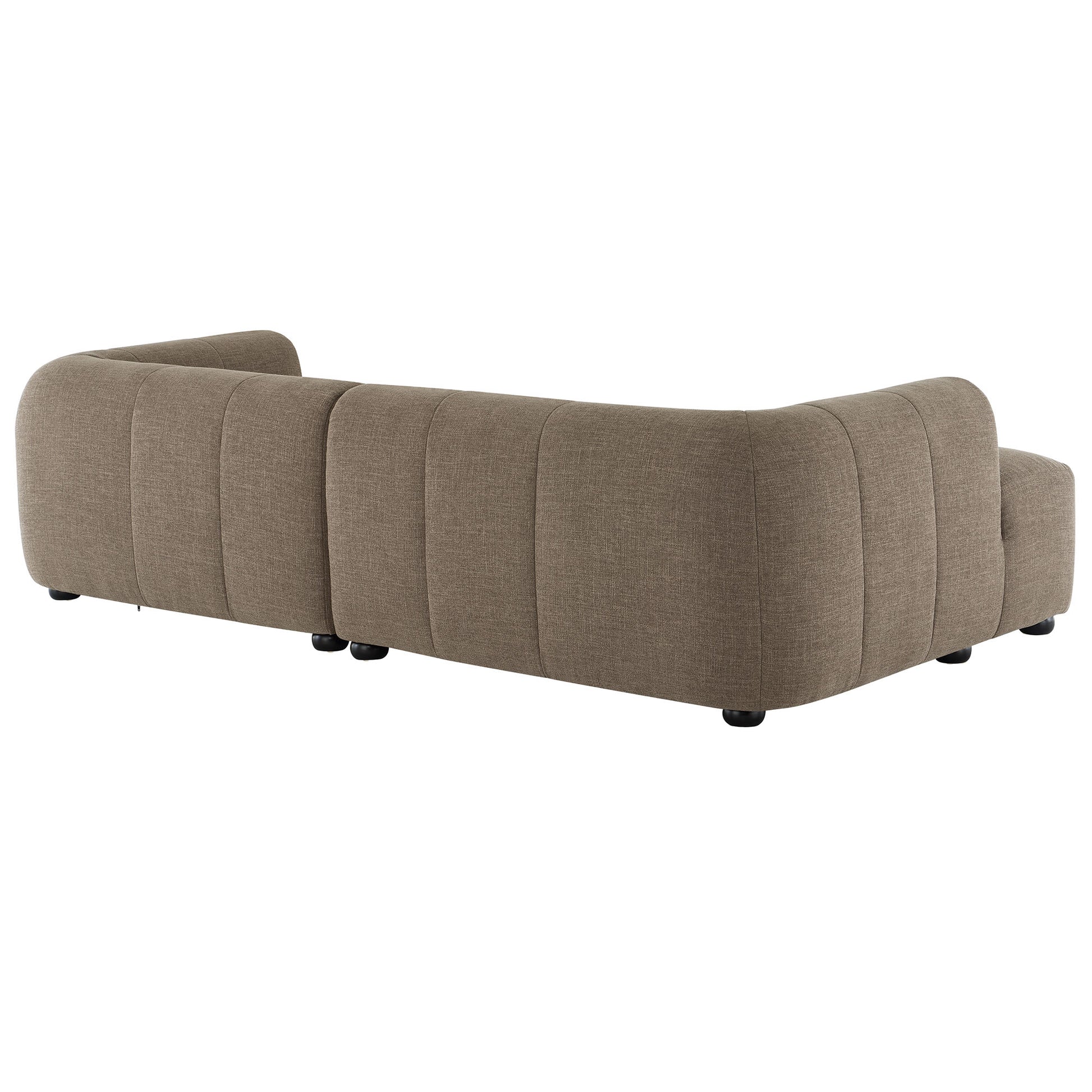 Liana Left-Facing Upholstered Fabric Modular Sofa with Chaise by Modway - Best Buy Furniture