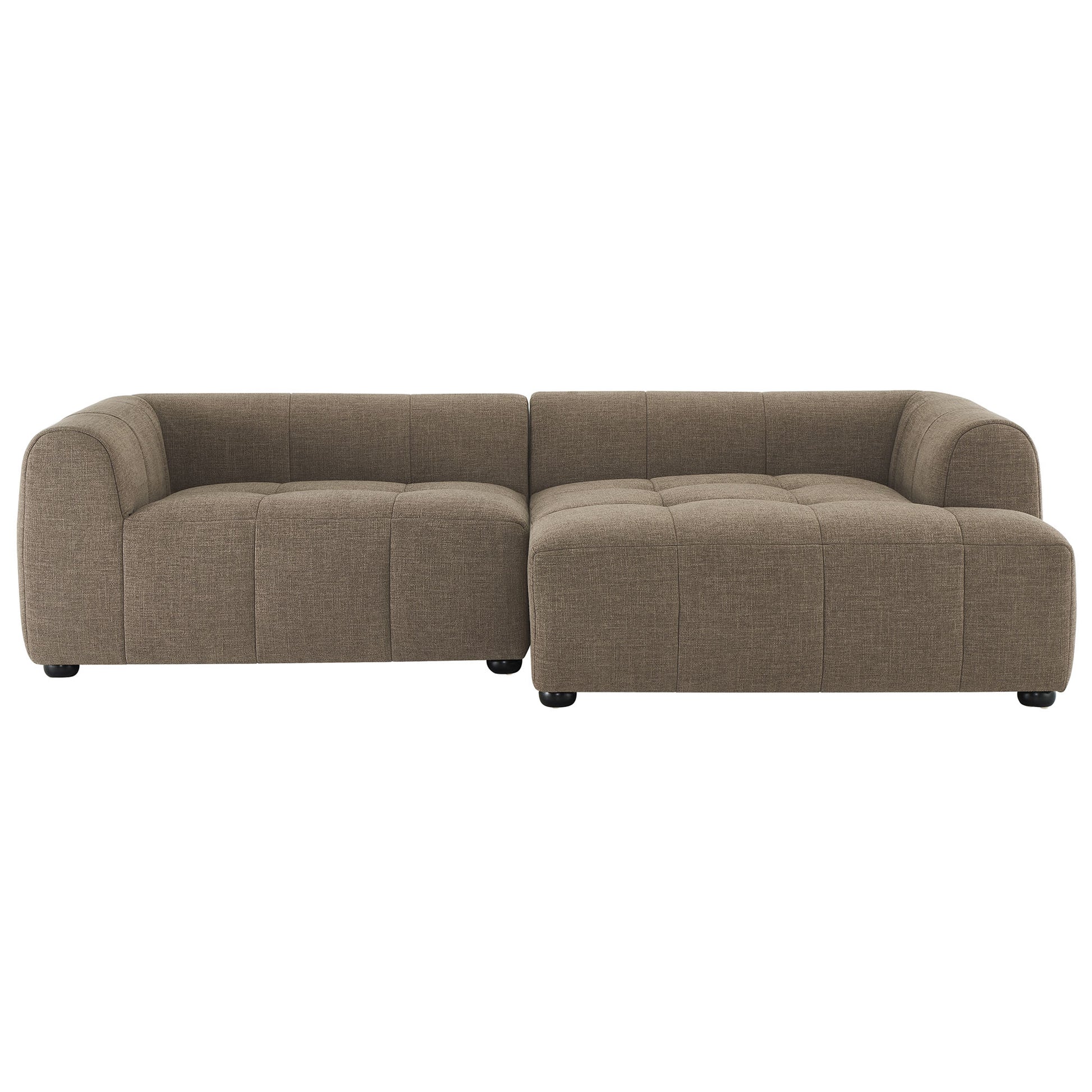 Liana Right-Facing Upholstered Fabric Modular Sofa with Chaise by Modway - Best Buy Furniture