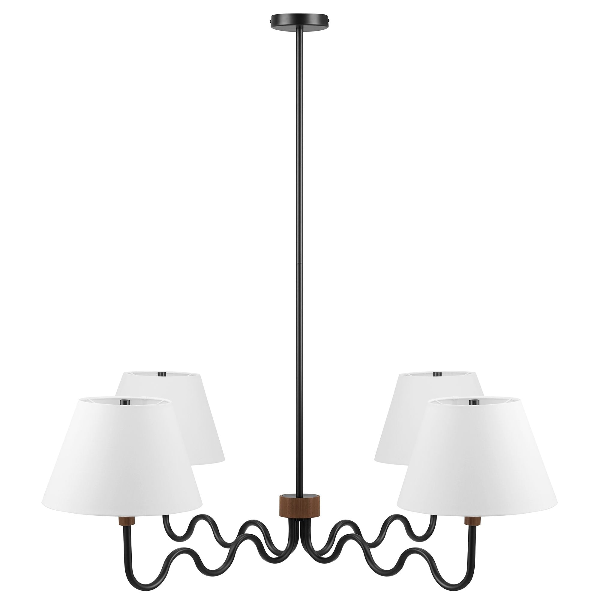 Sunlit Squiggle 4-Arm Pendant Light by Modway
