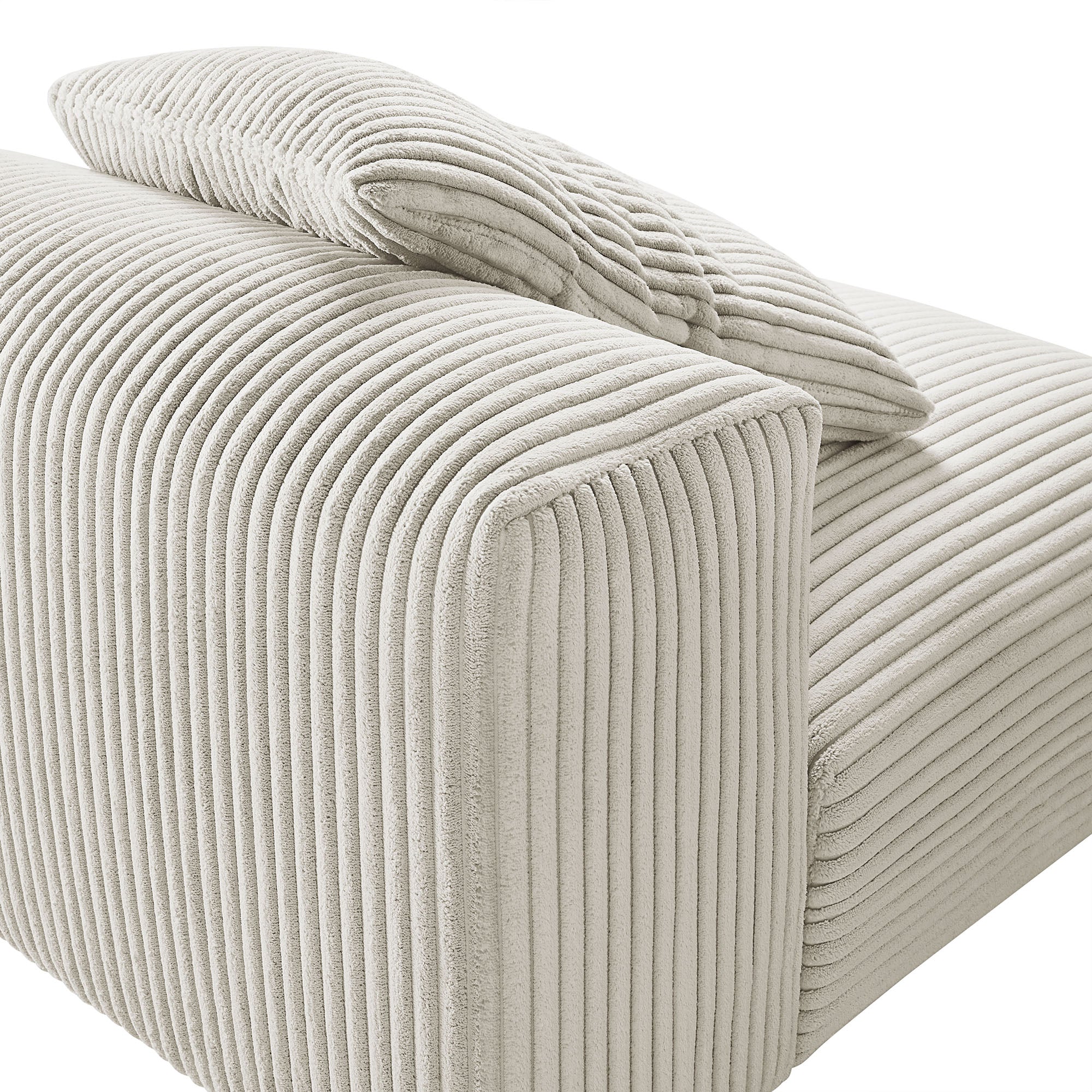Solace Modular Corduroy Upholstered Armless Chair by Modway