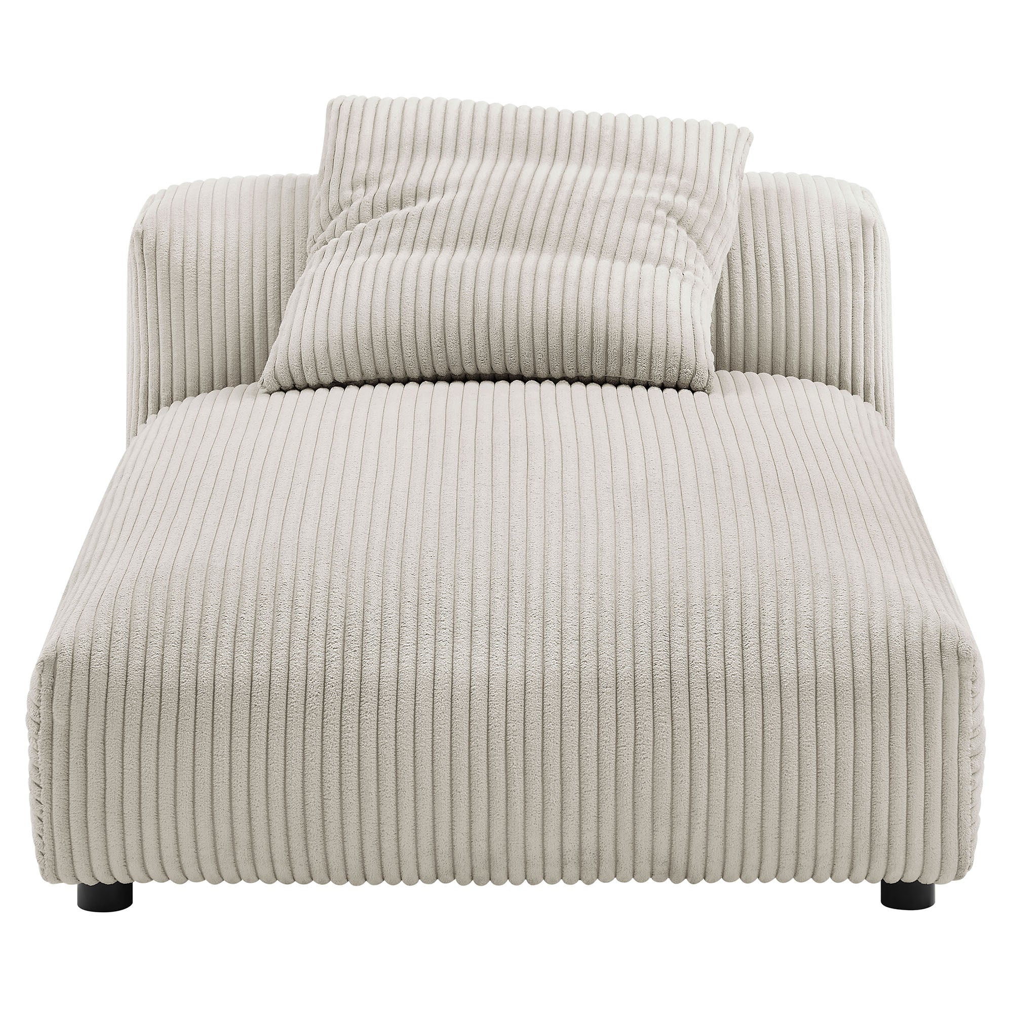 Solace Modular Corduroy Upholstered Armless Chaise Lounge by Modway