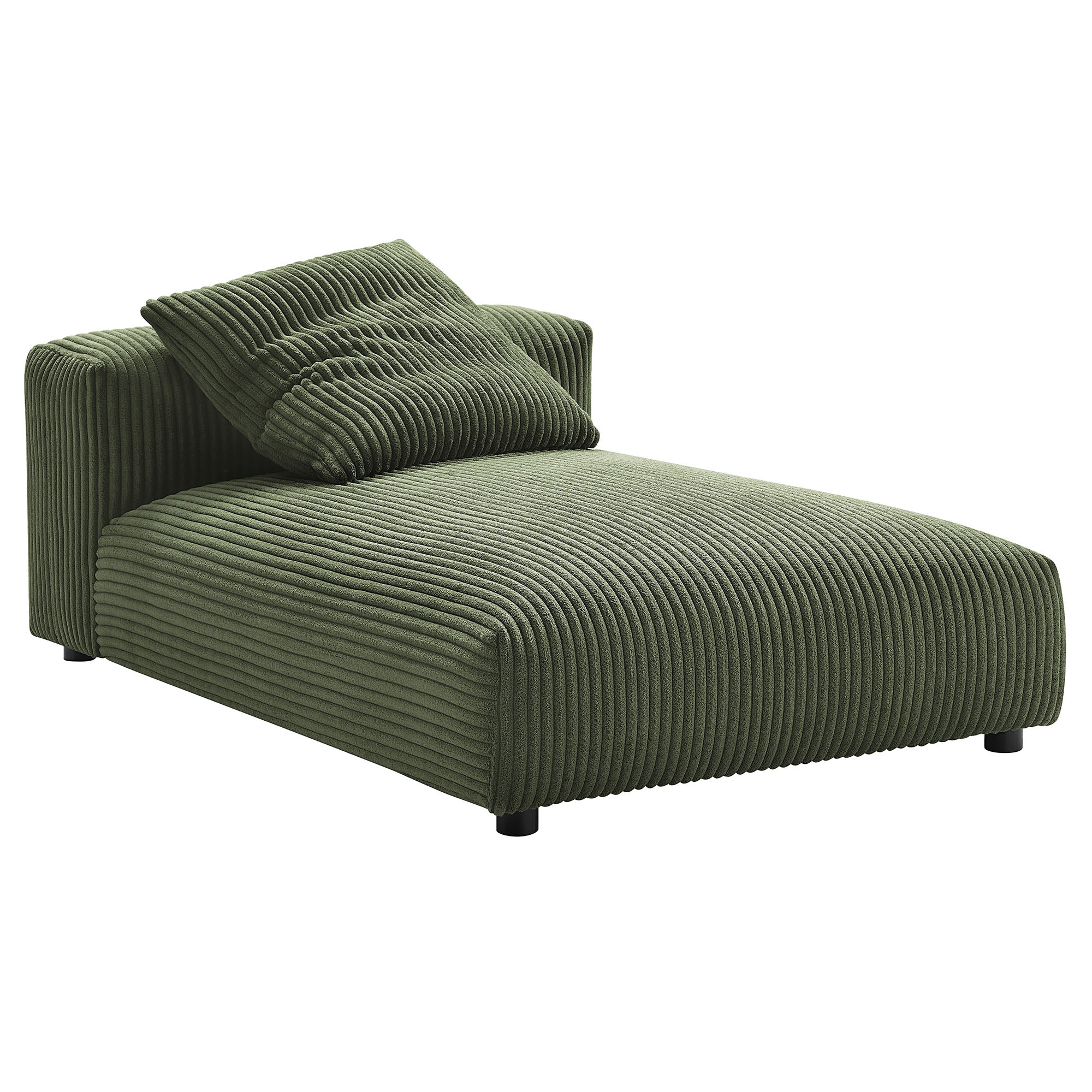 Solace Modular Corduroy Upholstered Armless Chaise Lounge by Modway