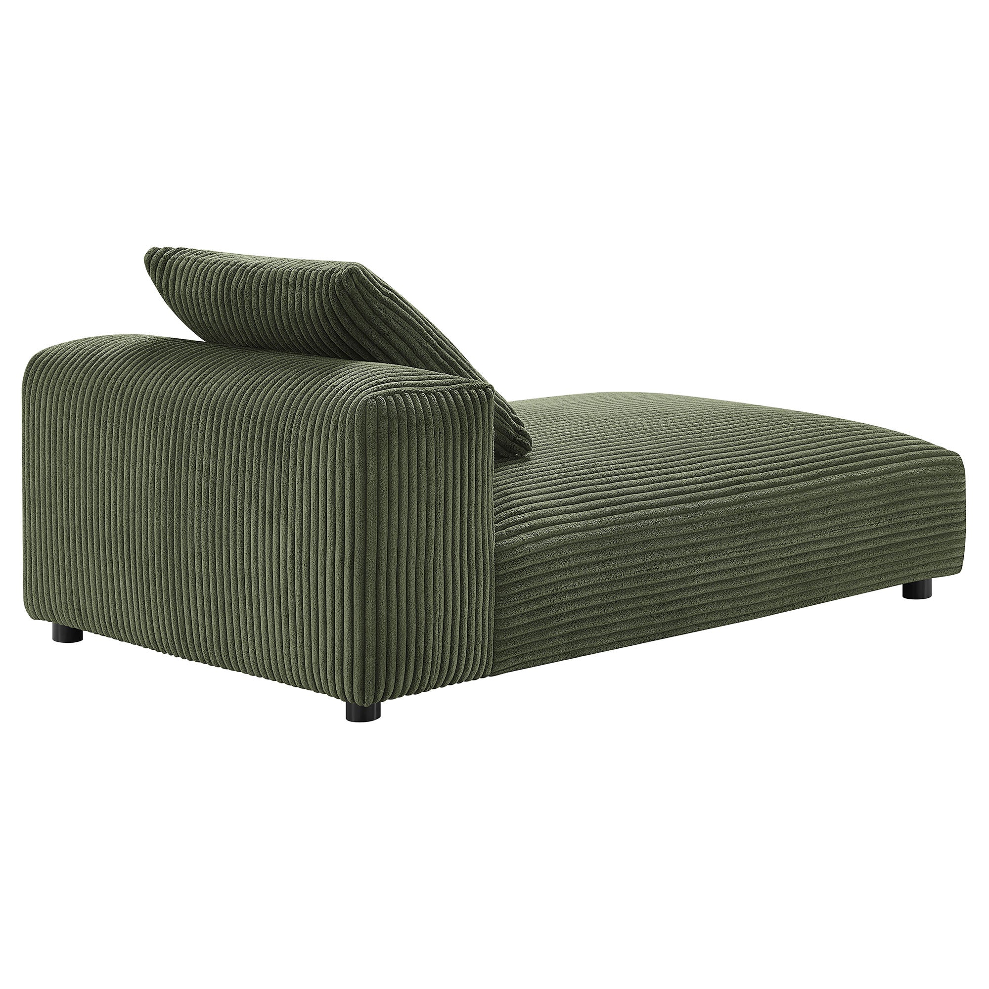 Solace Modular Corduroy Upholstered Armless Chaise Lounge by Modway