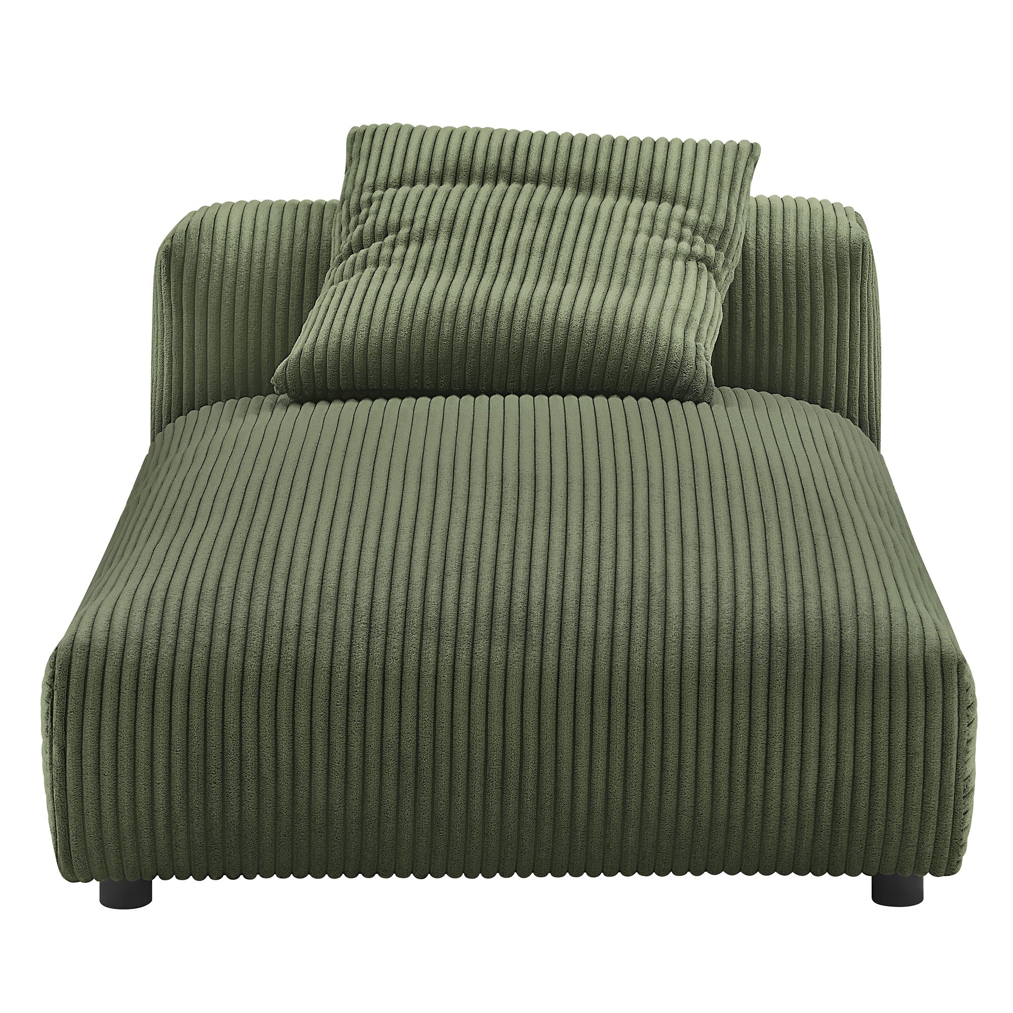 Solace Modular Corduroy Upholstered Armless Chaise Lounge by Modway