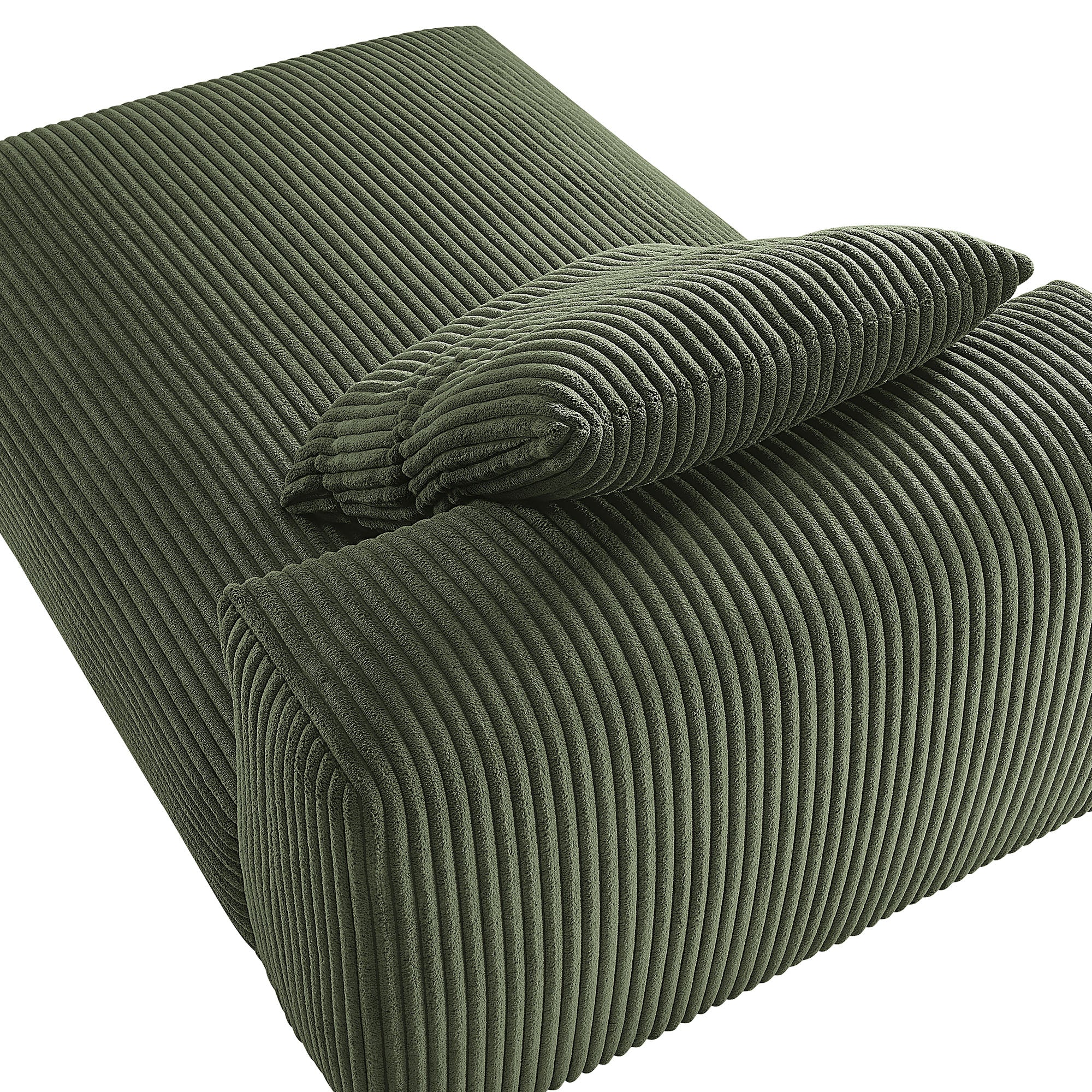 Solace Modular Corduroy Upholstered Armless Chaise Lounge by Modway