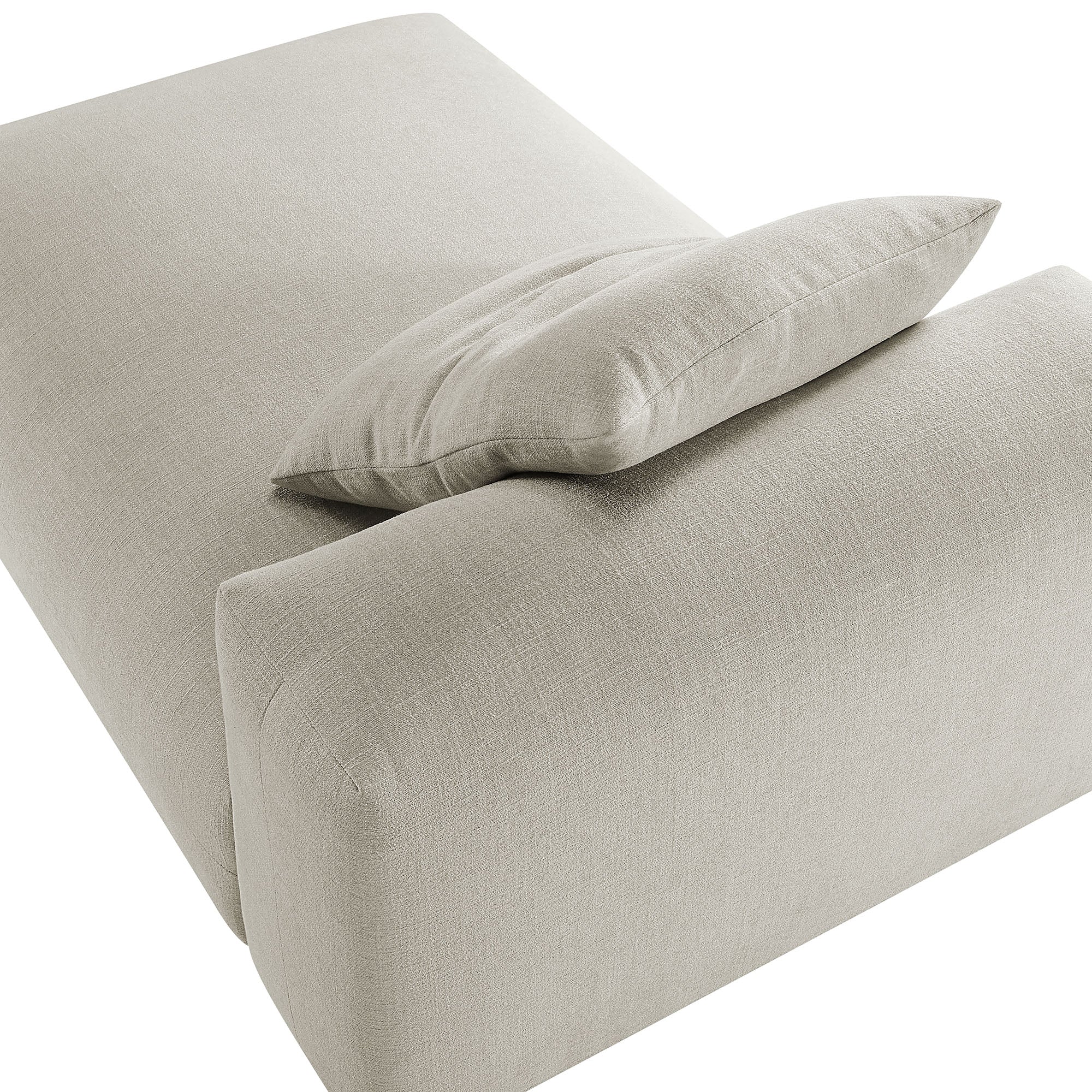 Solace Modular Upholstered Fabric Armless Chaise Lounge by Modway