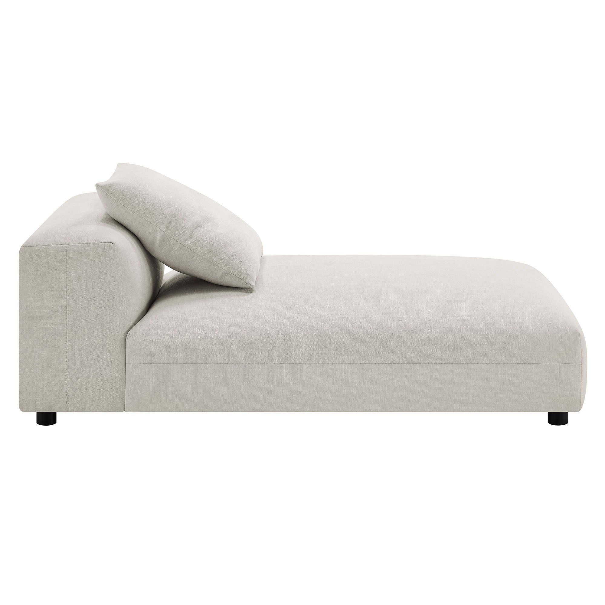 Solace Modular Upholstered Fabric Armless Chaise Lounge by Modway