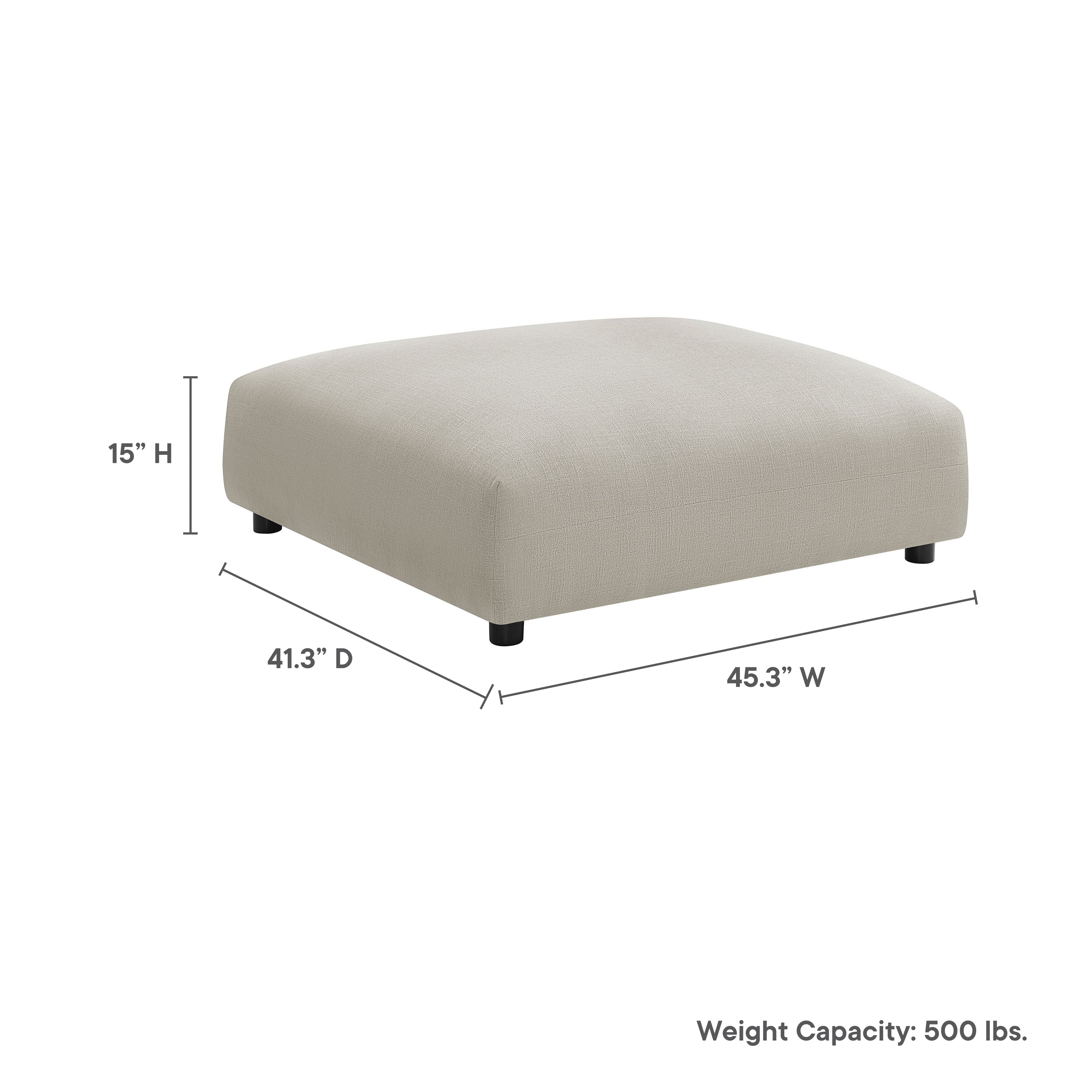 Solace Modular Upholstered Fabric Ottoman by Modway