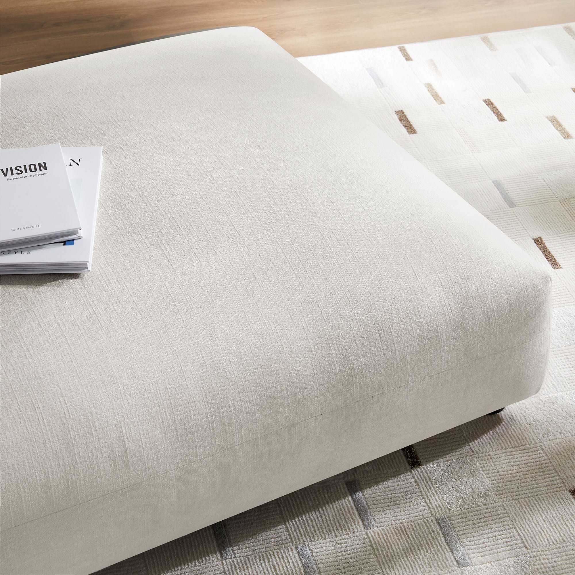 Solace Modular Upholstered Fabric Ottoman by Modway