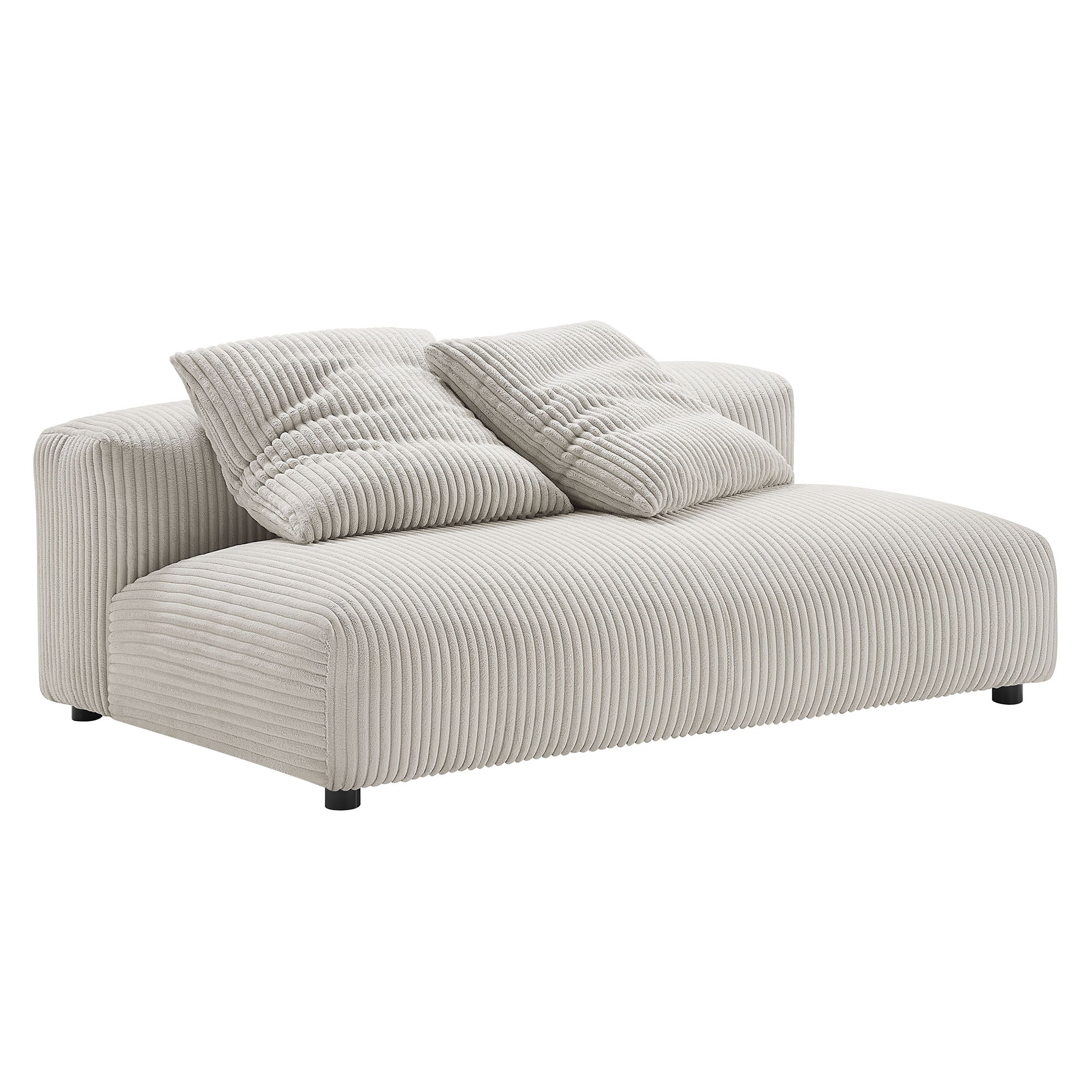 Solace Modular Corduroy Upholstered Armless Loveseat by Modway