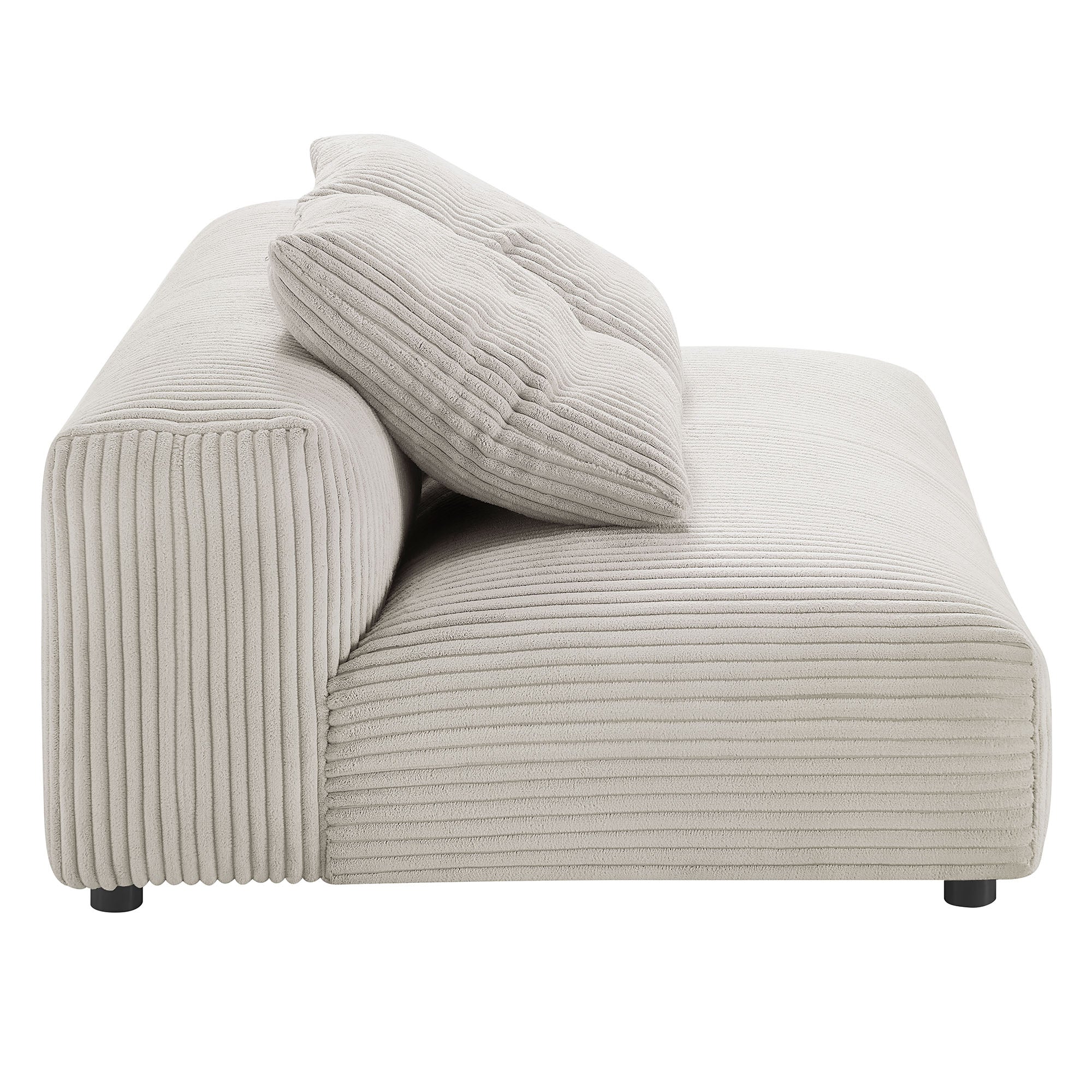 Solace Modular Corduroy Upholstered Armless Loveseat by Modway