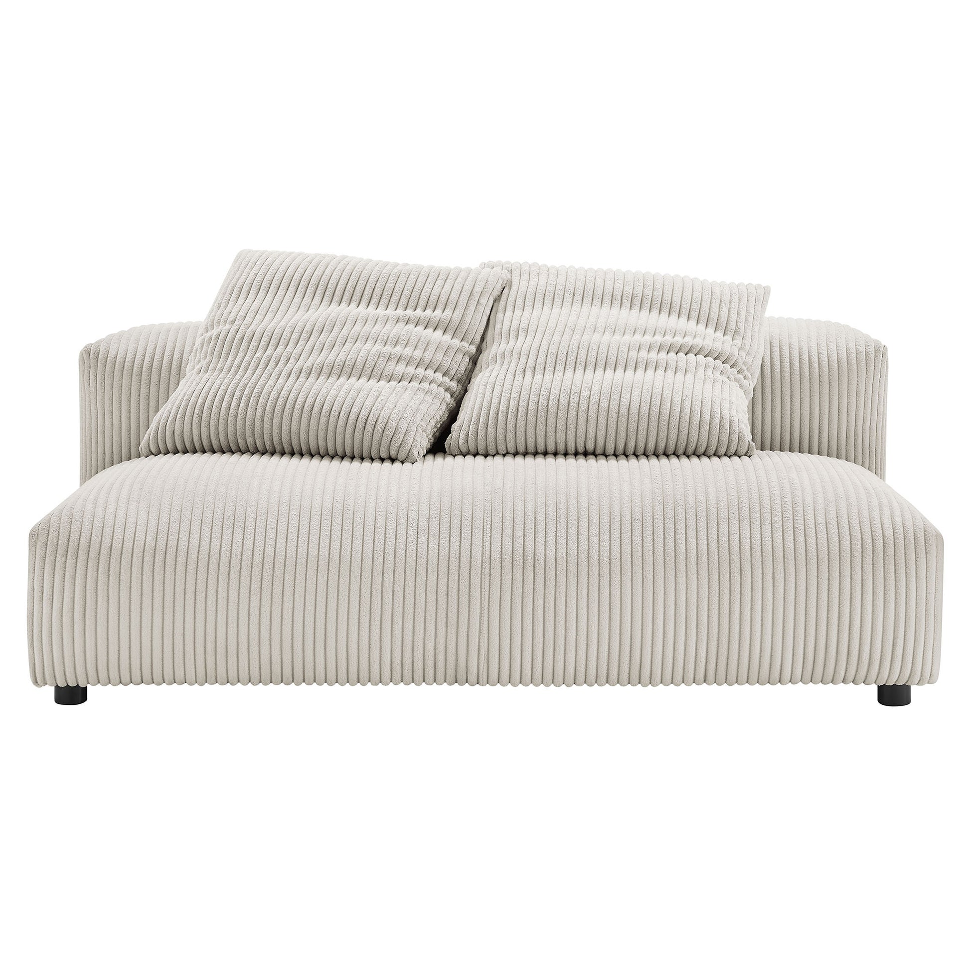Solace Modular Corduroy Upholstered Armless Loveseat and Ottoman Set by Modway - Best Buy Furniture