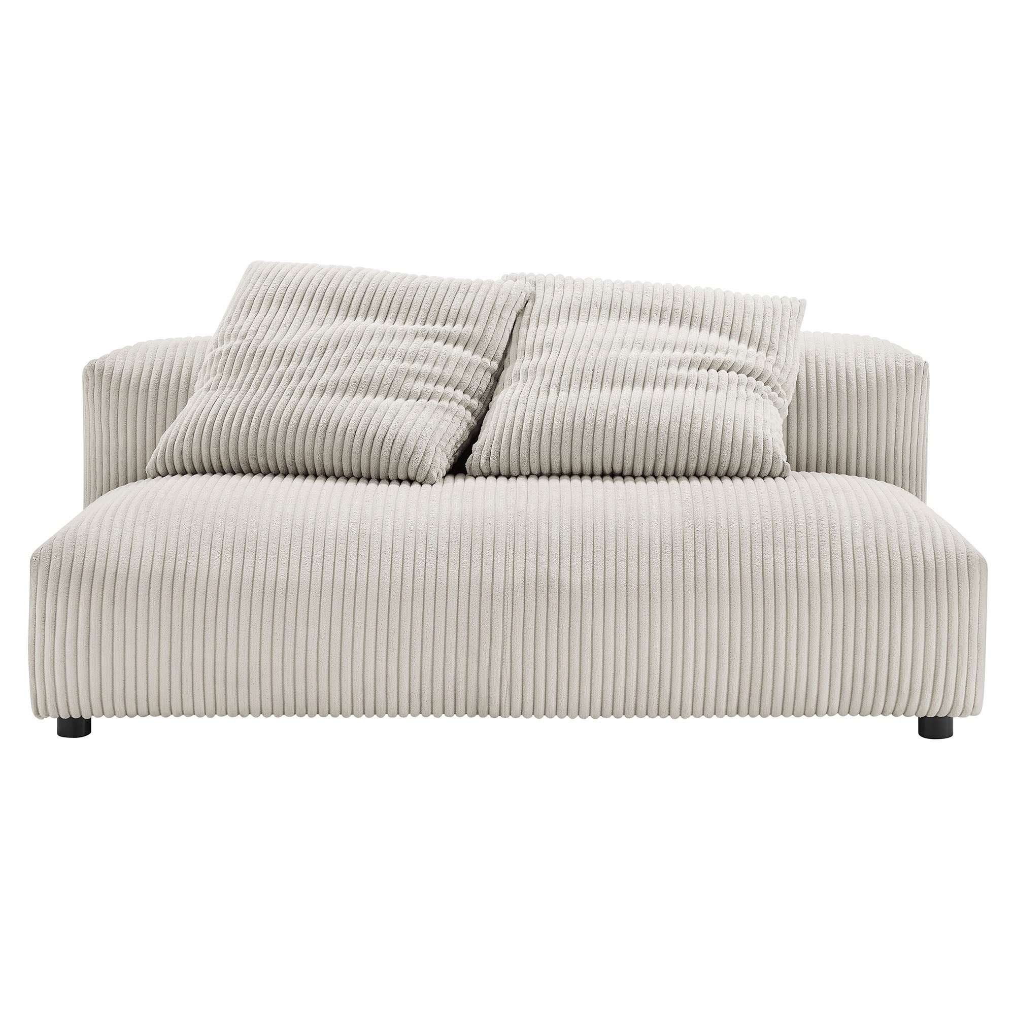 Solace Modular Corduroy Upholstered Armless Loveseat and Ottoman Set by Modway - Best Buy Furniture
