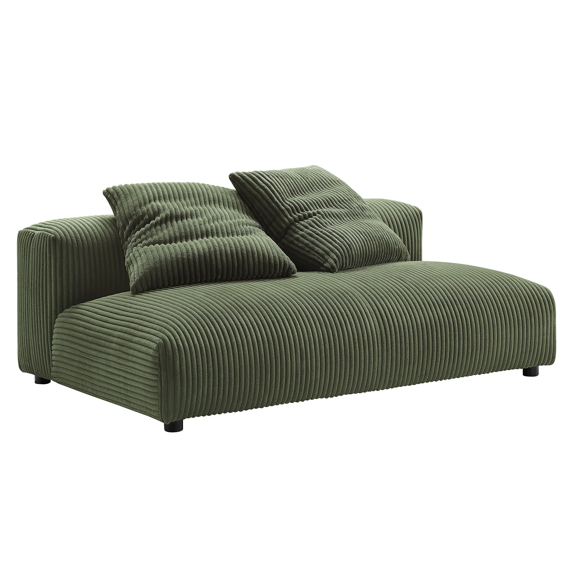 Solace Modular Corduroy Upholstered Armless Loveseat and Ottoman Set by Modway - Best Buy Furniture