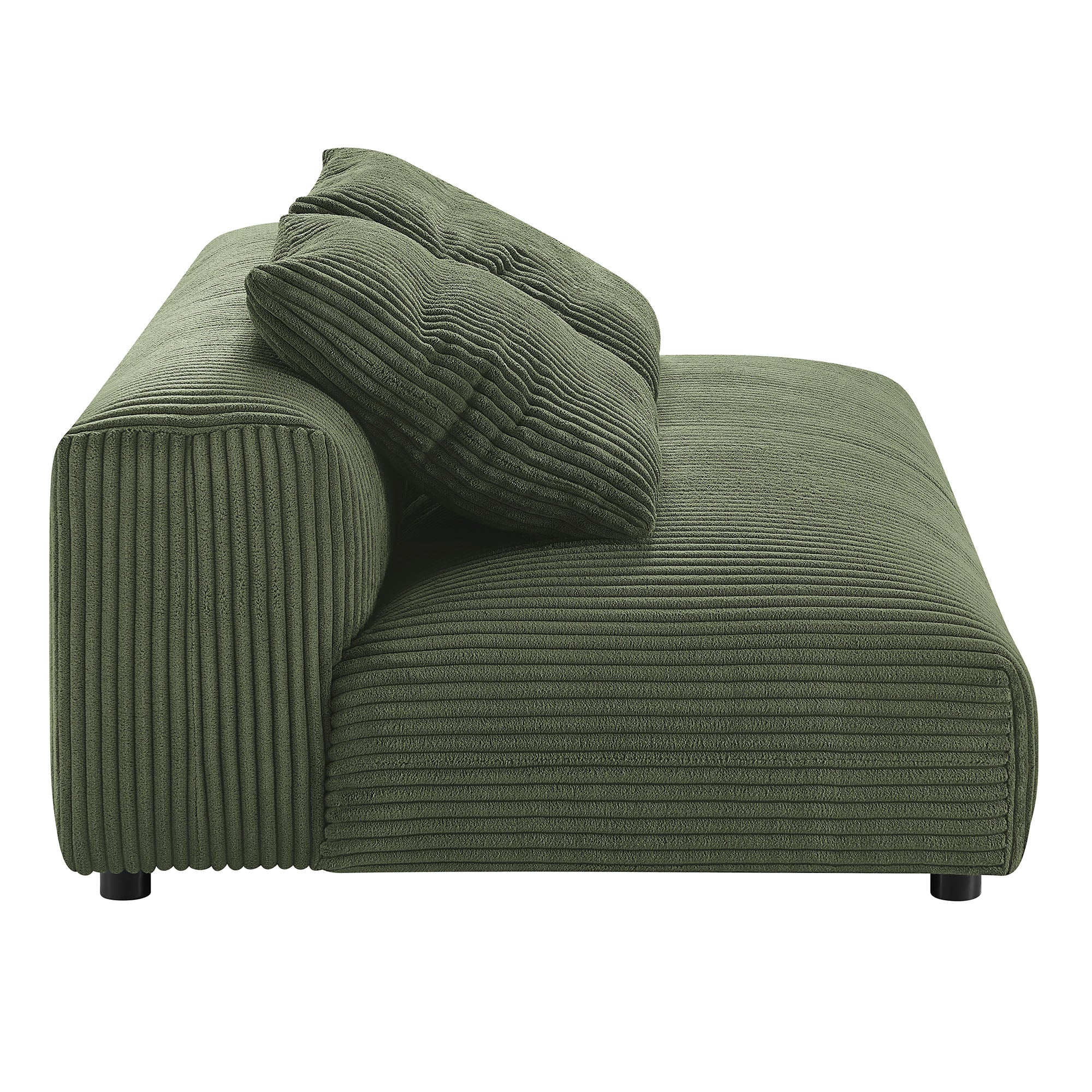 Solace Modular Corduroy Upholstered Armless Loveseat by Modway