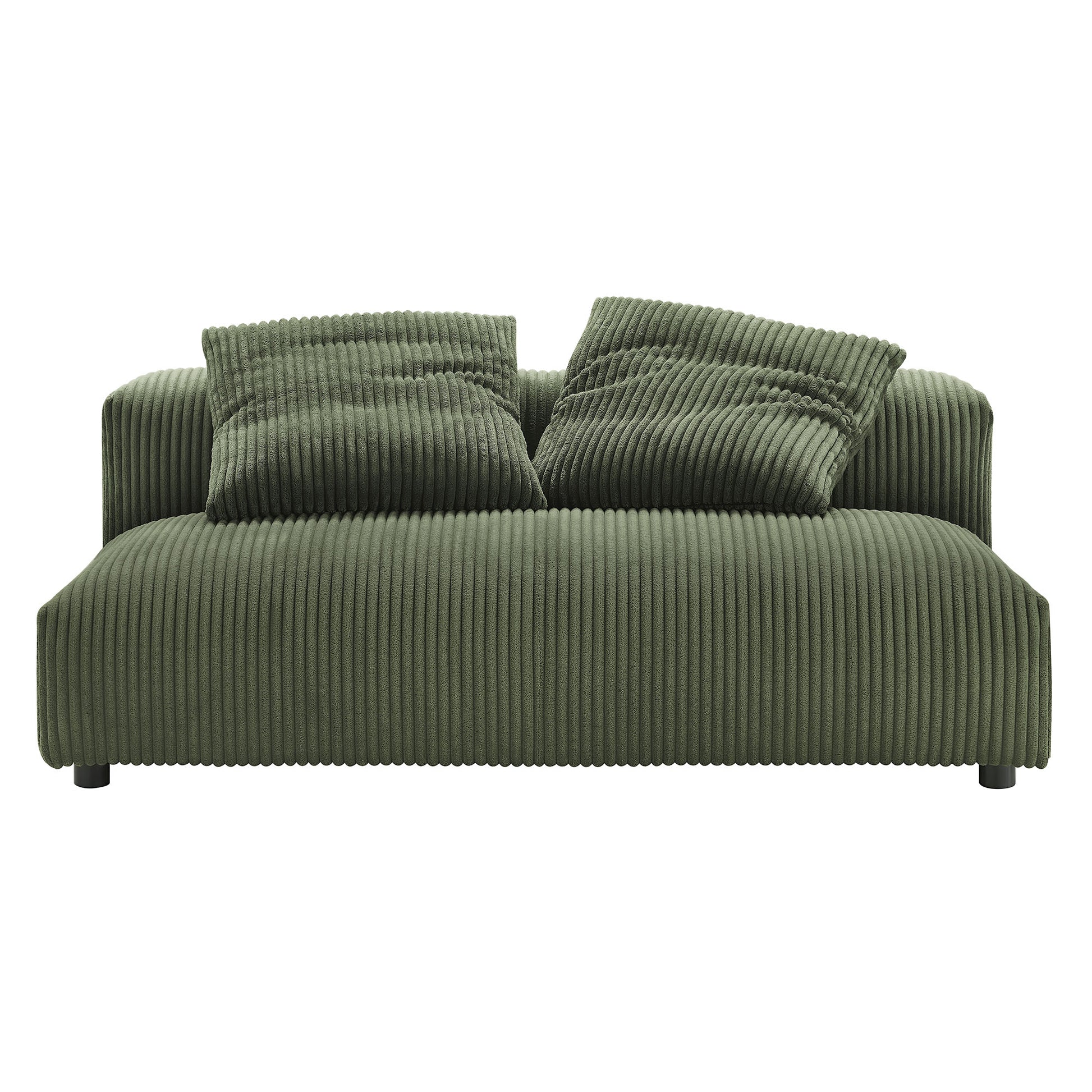 Solace Modular Corduroy Upholstered Armless Loveseat and Ottoman Set by Modway - Best Buy Furniture