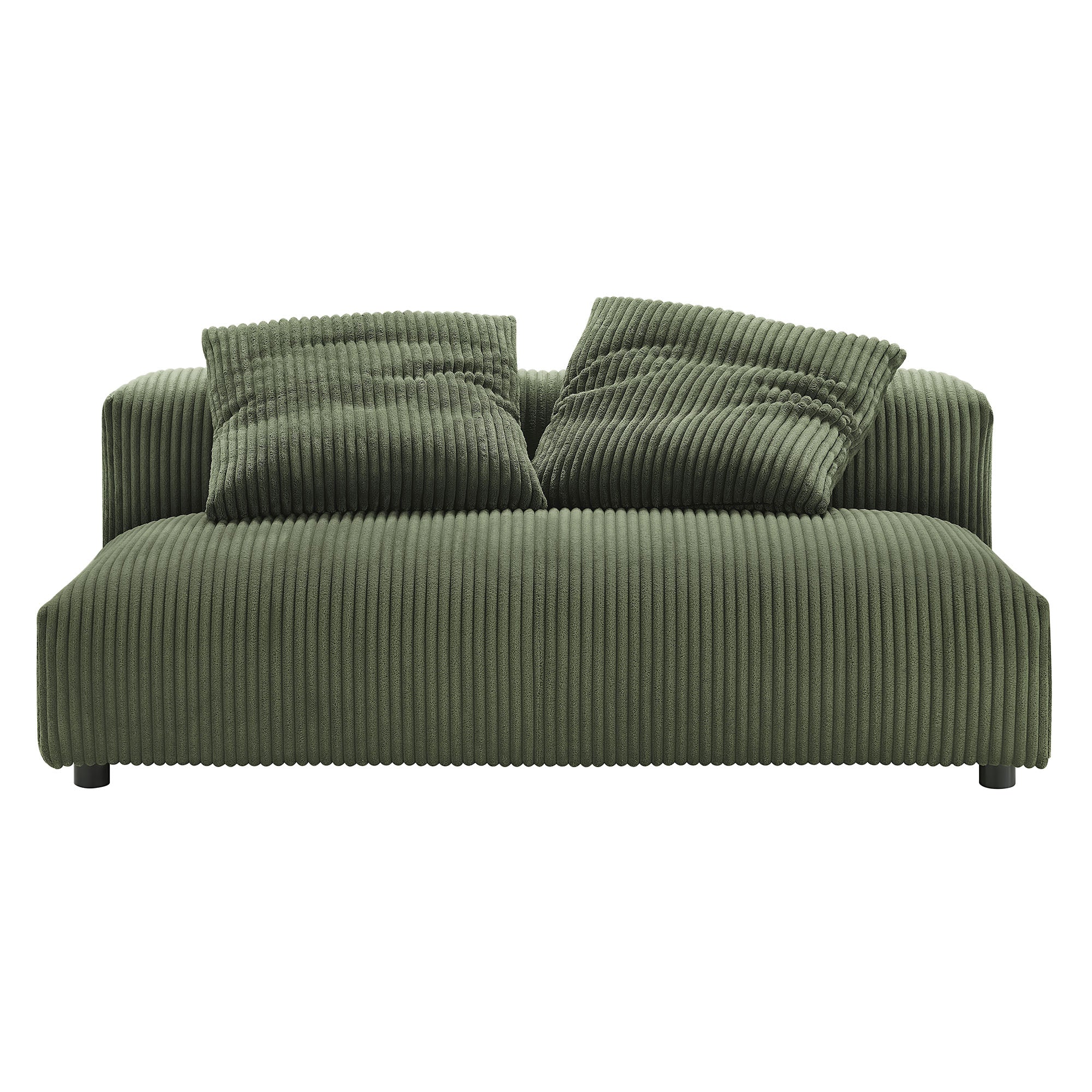 Solace Modular Corduroy Upholstered Armless Loveseat and Ottoman Set by Modway - Best Buy Furniture