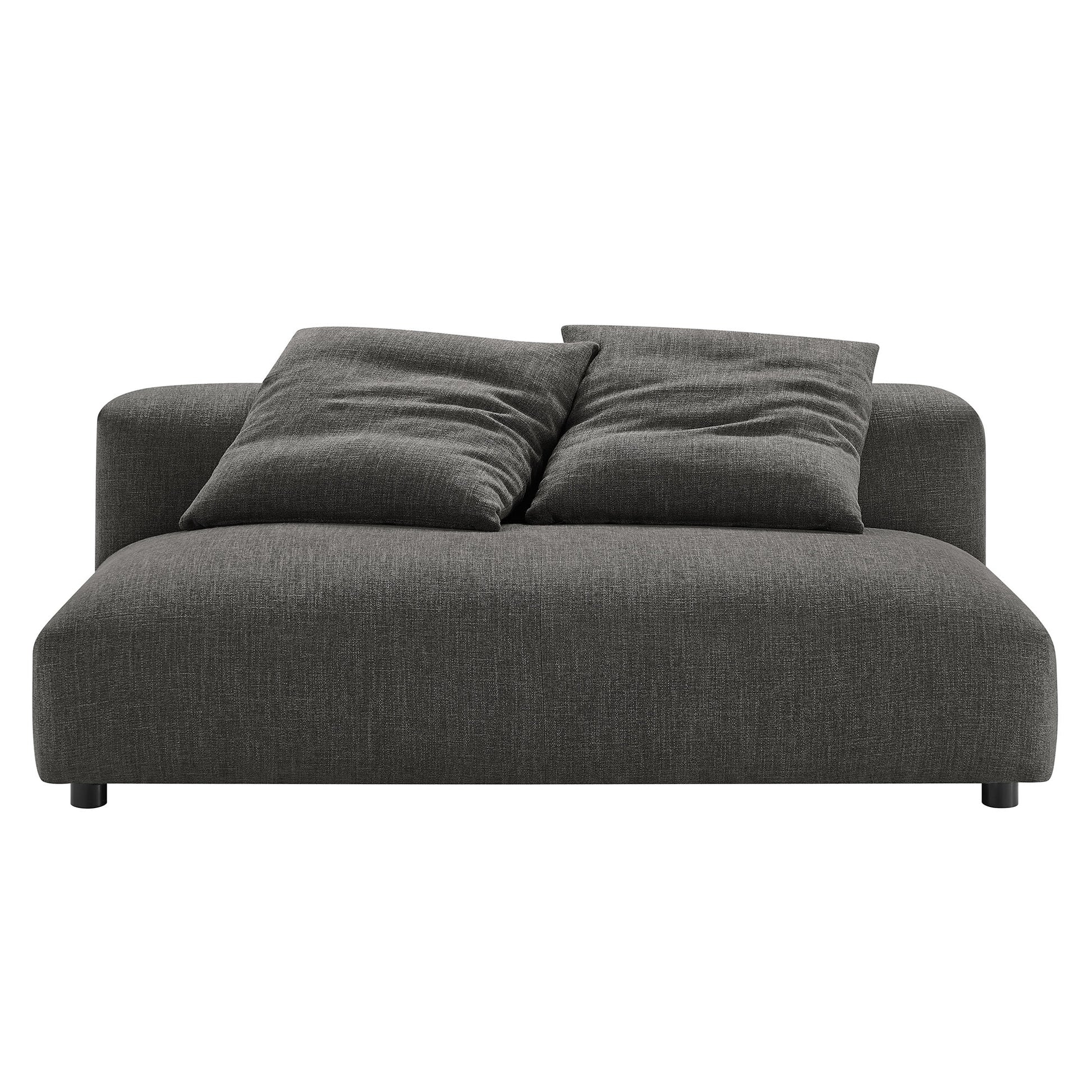 Solace Modular Upholstered Fabric Armless Loveseat and Ottoman Set by Modway - Best Buy Furniture