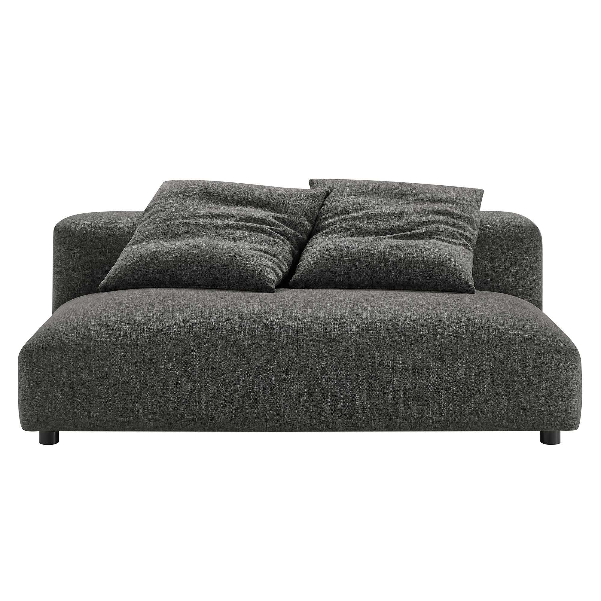 Solace Modular Upholstered Fabric Armless Loveseat and Ottoman Set by Modway - Best Buy Furniture