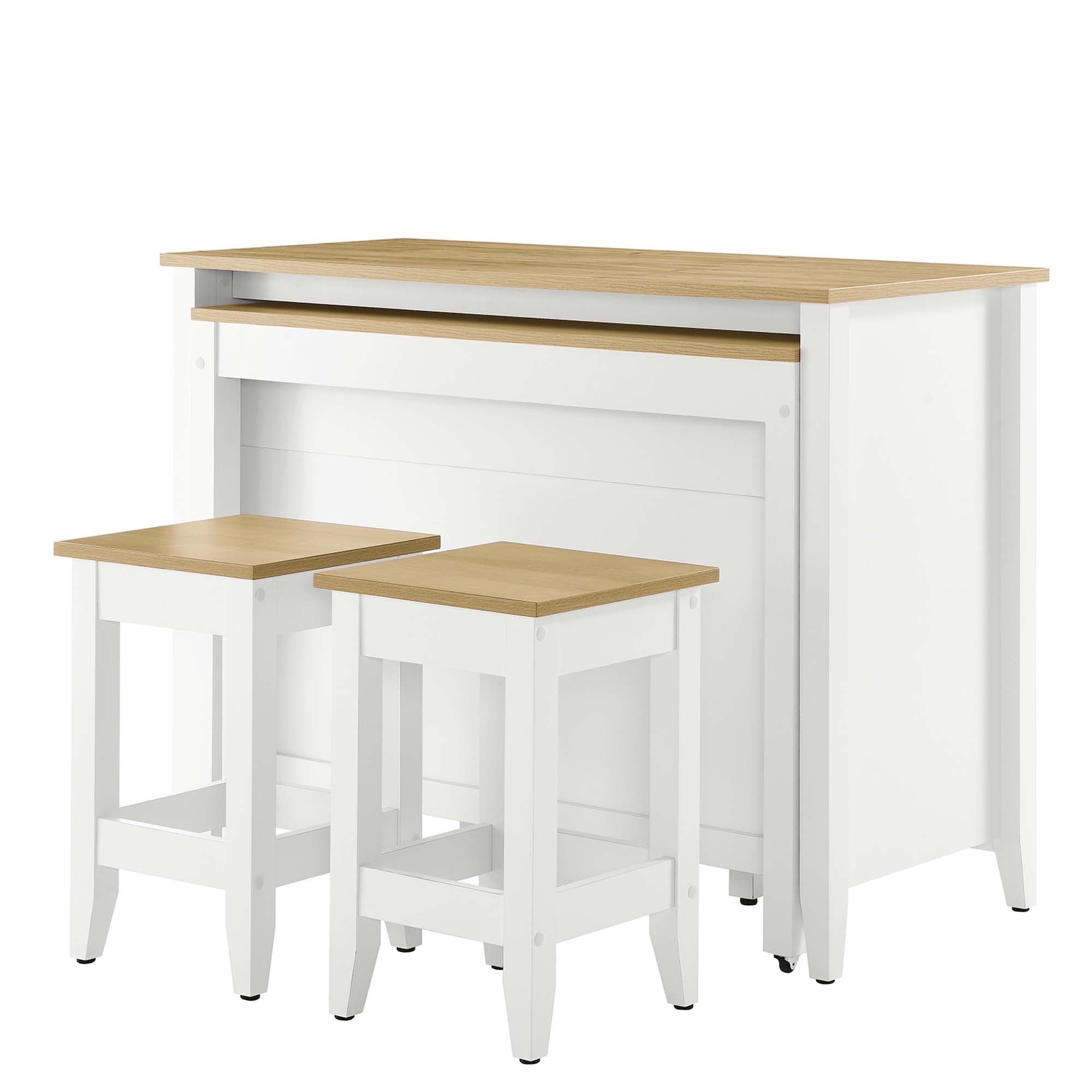Farmstead 3-Piece Kitchen Island and Stool Set by Modway