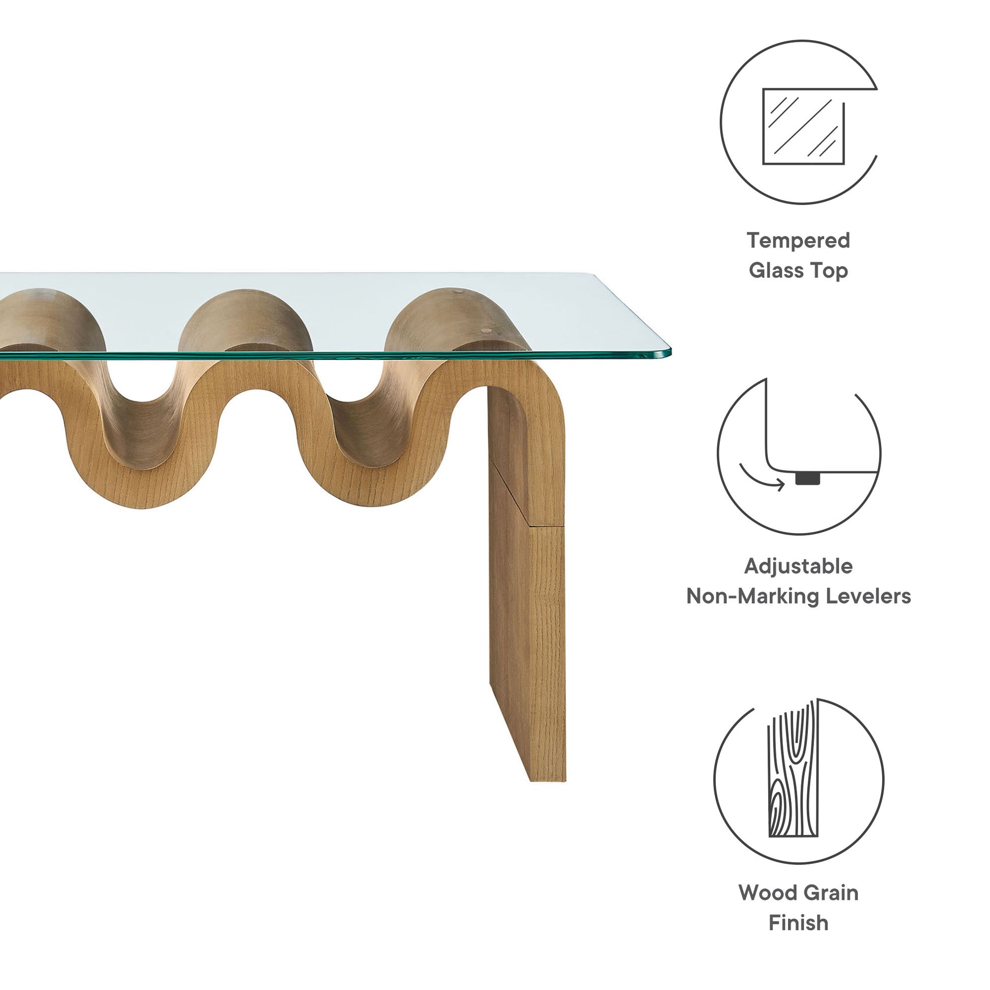 Ondine Glass Top Coffee Table by Modway - Best Buy Furniture
