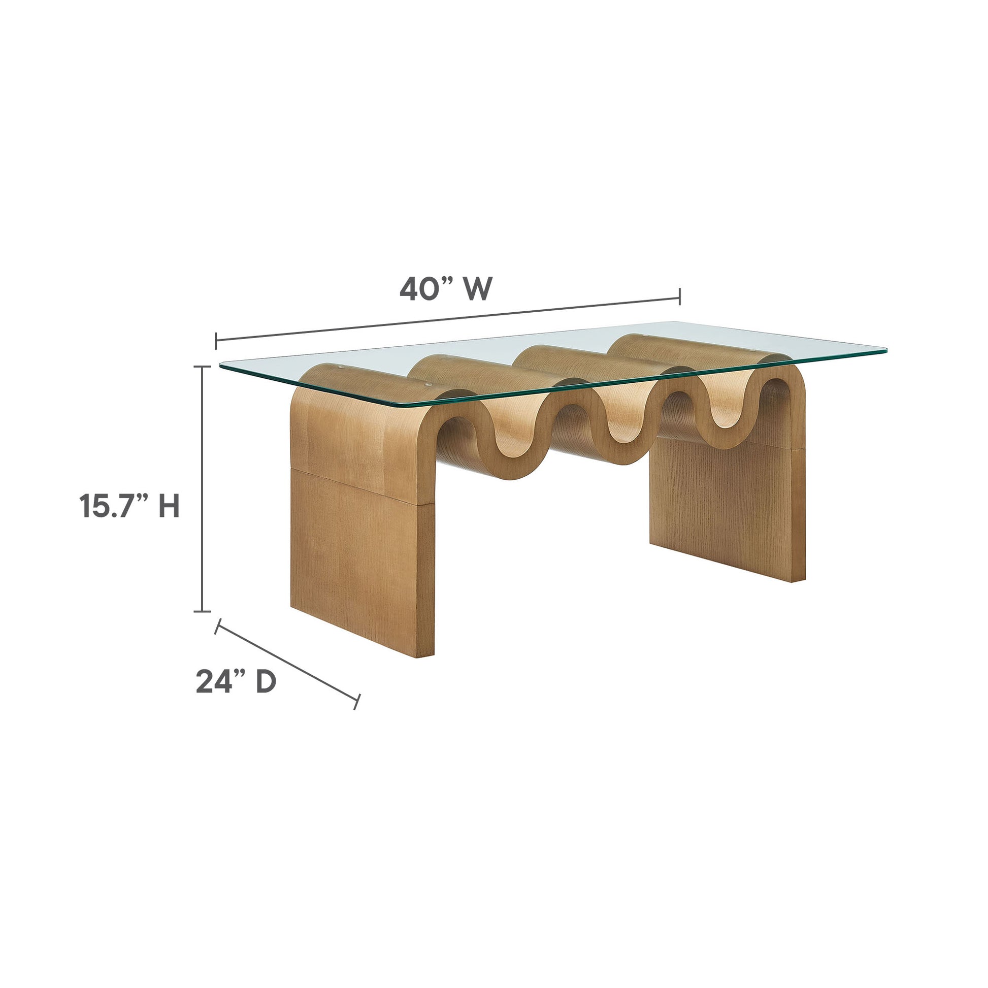 Ondine Glass Top Coffee Table by Modway - Best Buy Furniture