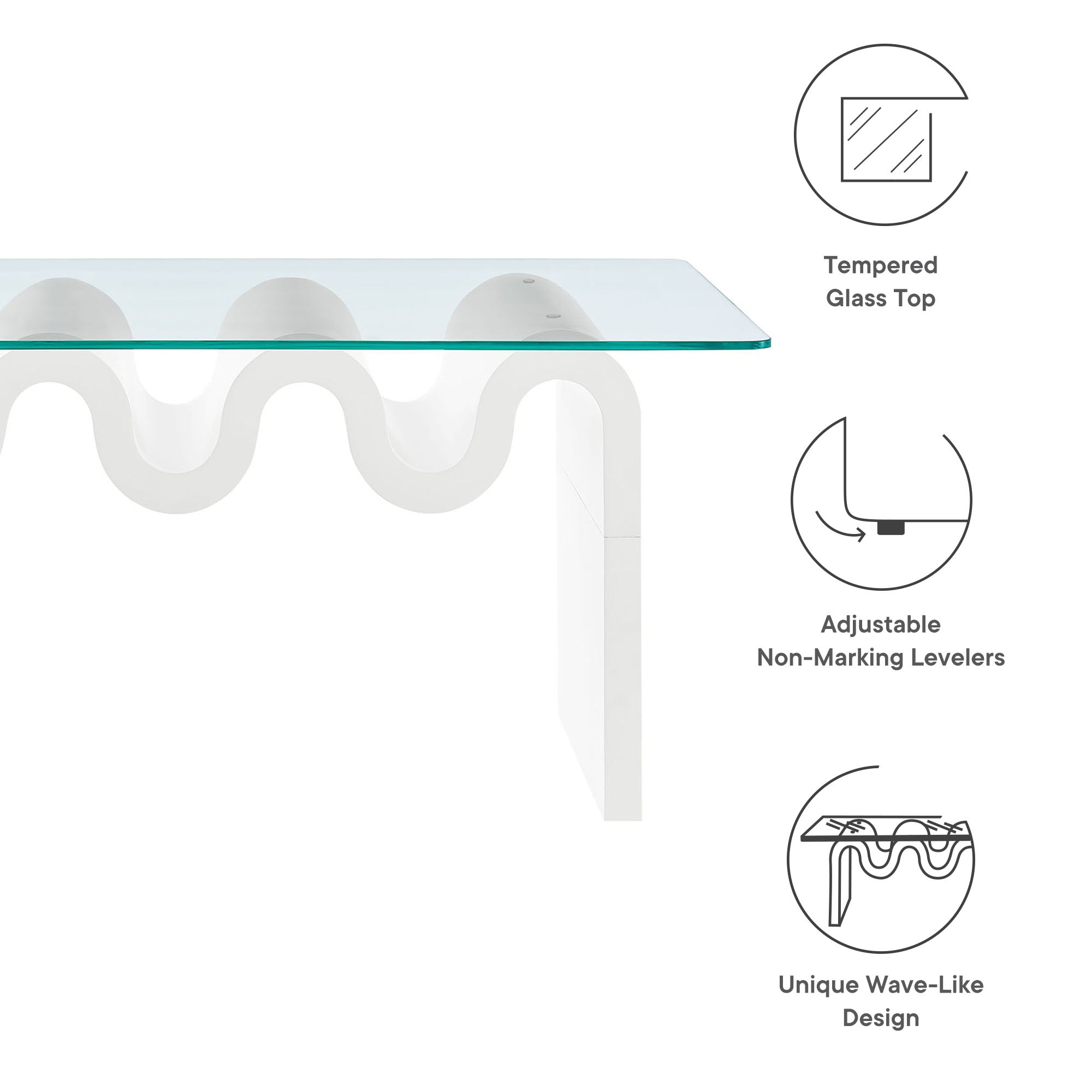 Ondine Glass Top Coffee Table by Modway - Best Buy Furniture