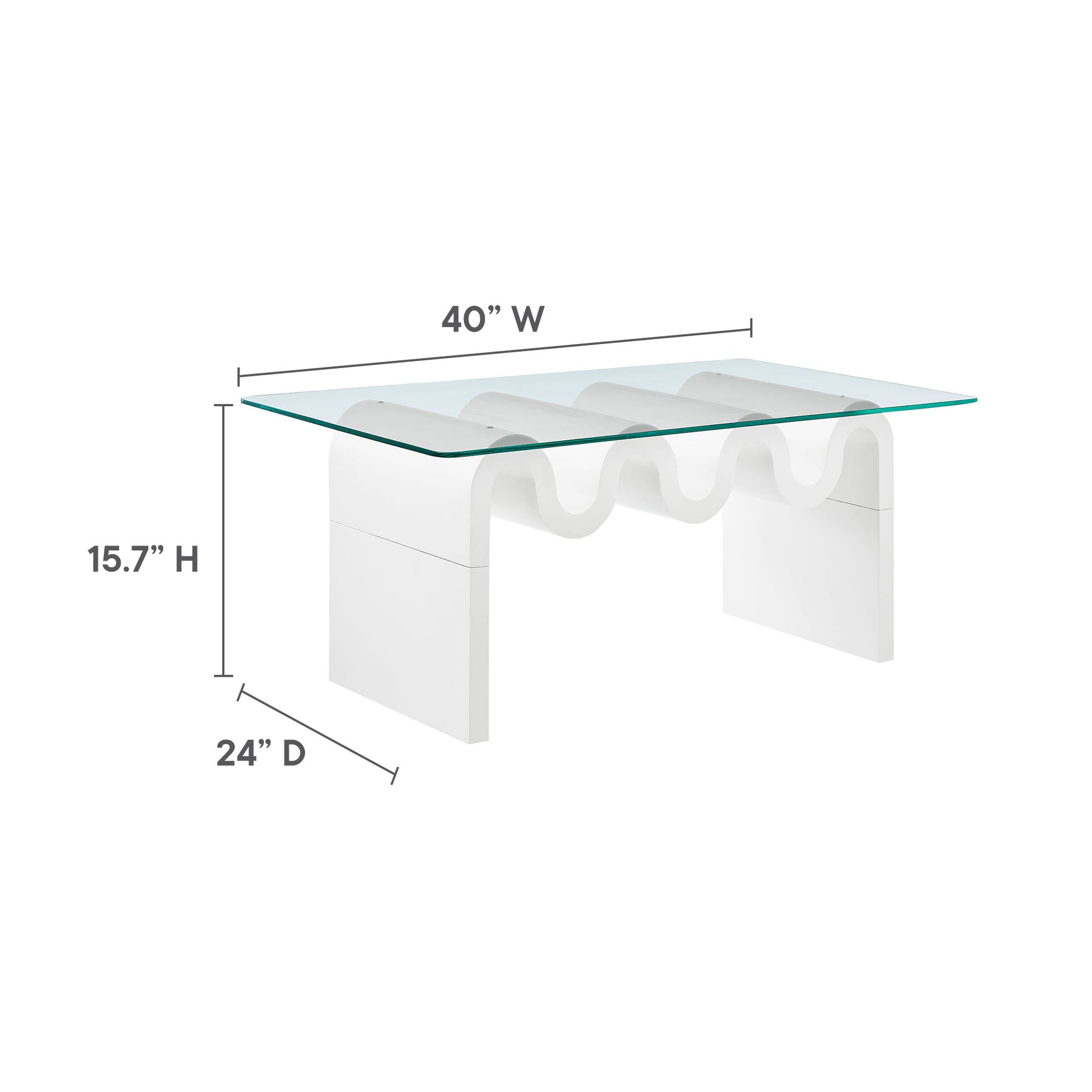 Ondine Glass Top Coffee Table by Modway - Best Buy Furniture