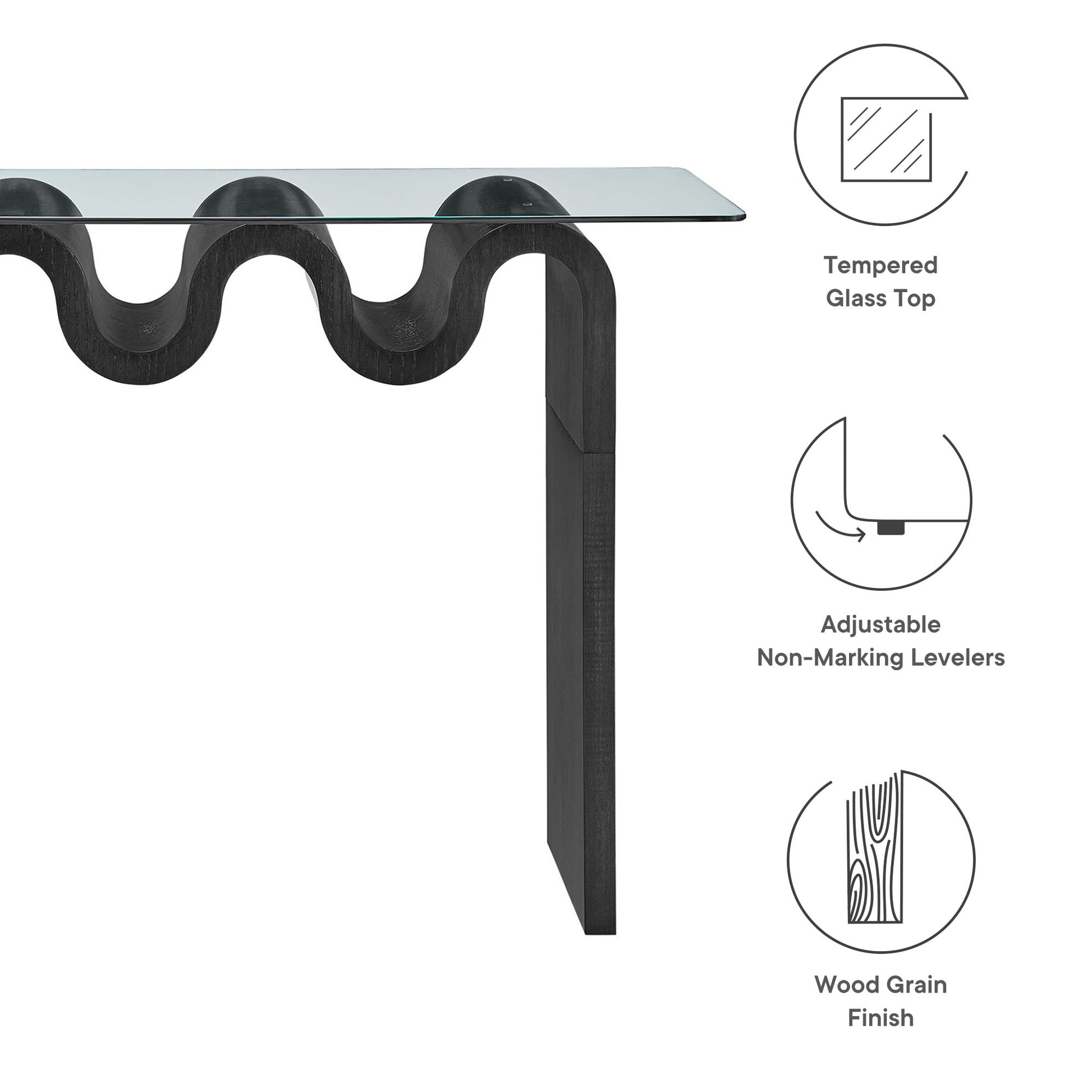 Ondine Glass Top 50" Console Table by Modway - Best Buy Furniture