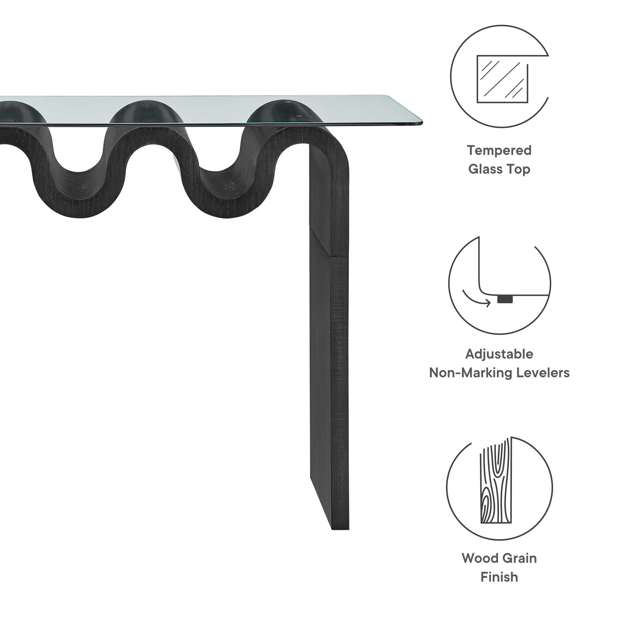 Ondine Glass Top 50" Console Table by Modway - Best Buy Furniture