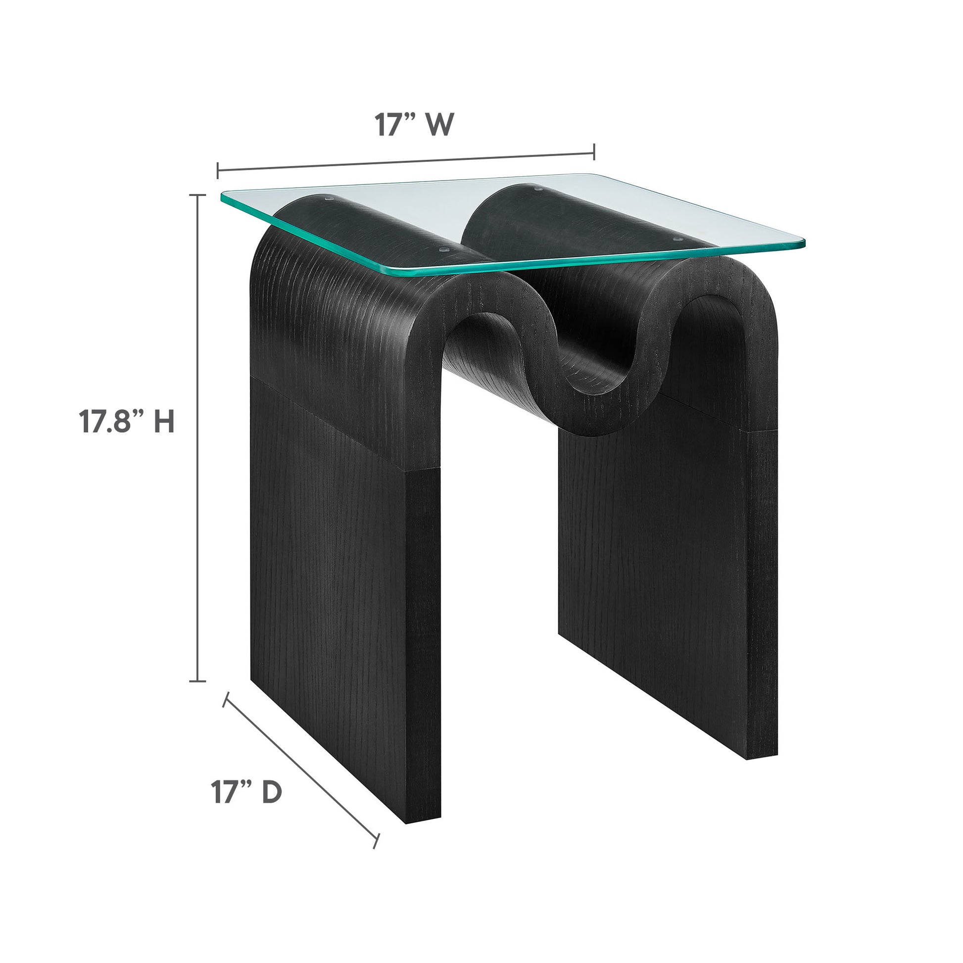Ondine Glass Top Side Table by Modway - Best Buy Furniture