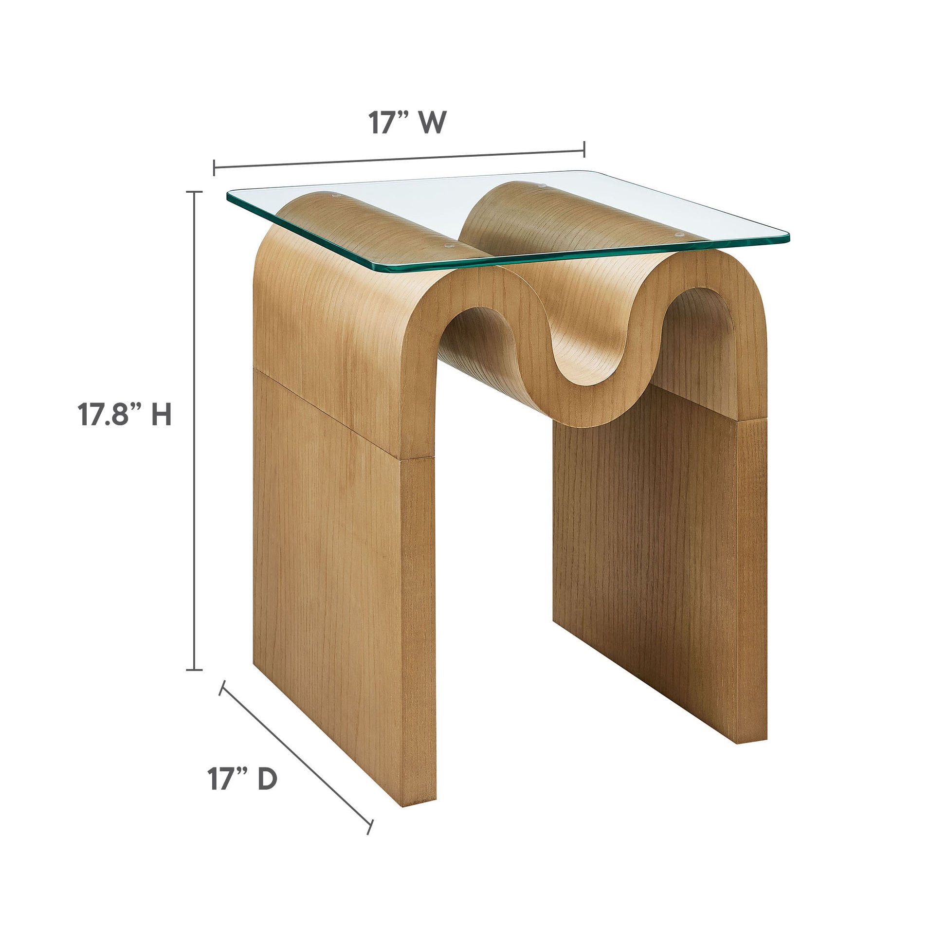 Ondine Glass Top Side Table by Modway - Best Buy Furniture
