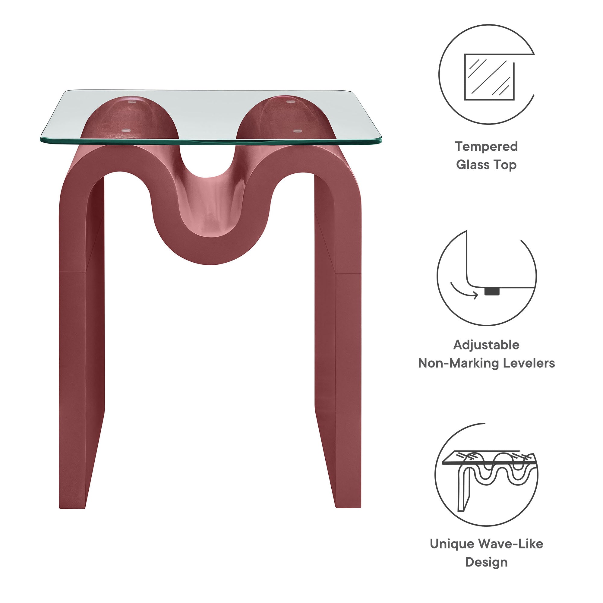 Ondine Glass Top Side Table by Modway - Best Buy Furniture