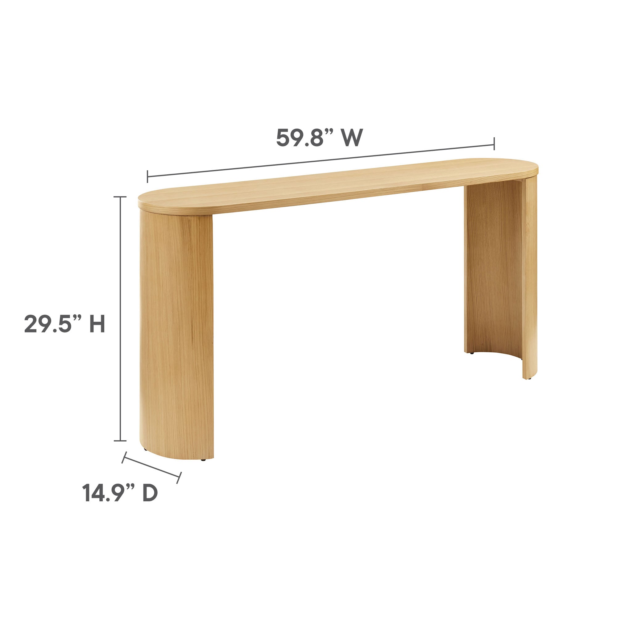 Aspect Oval Wood Entryway Console Table by Modway