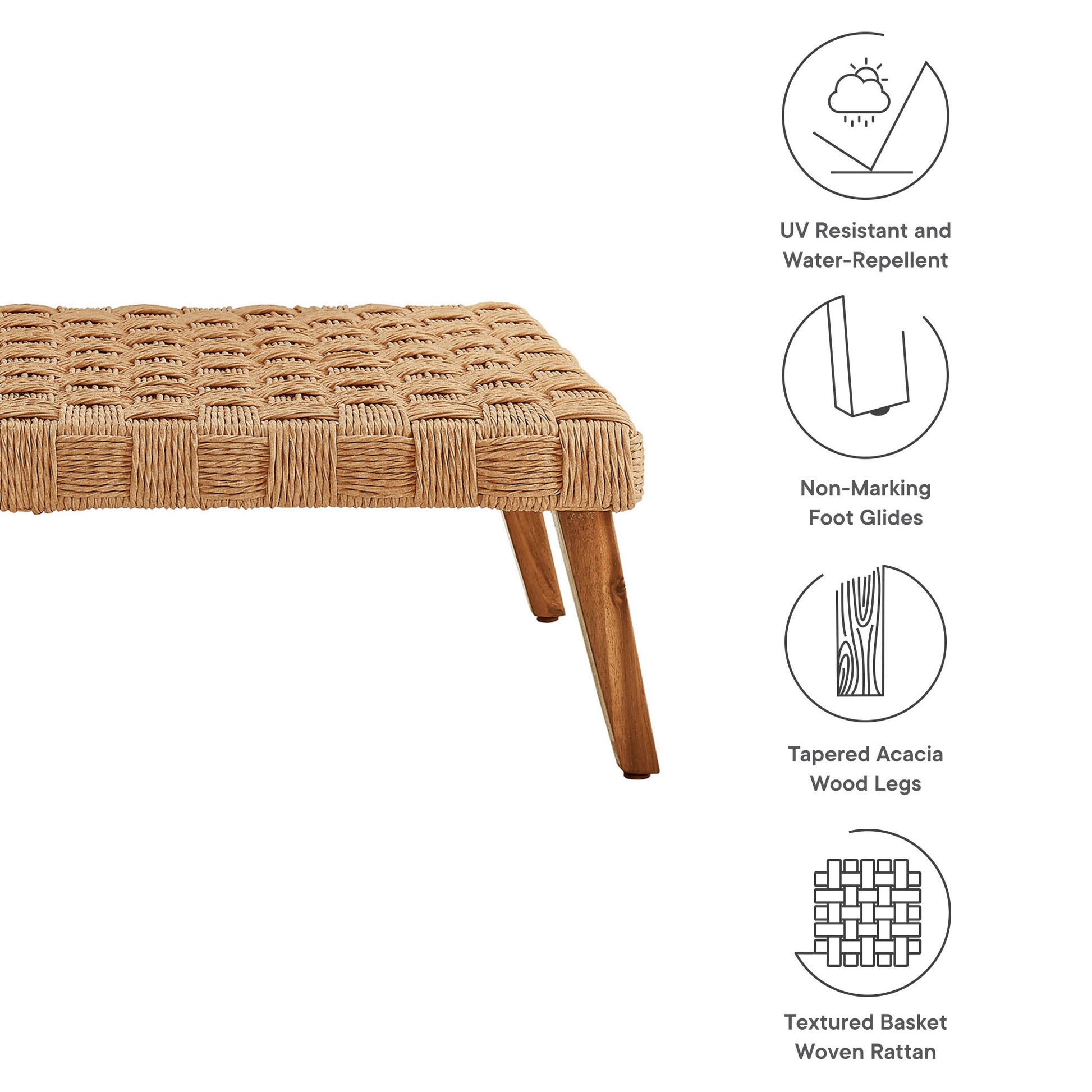 Thames Outdoor Patio Wicker Outdoor Patio Rattan Coffee Table by Modway - Best Buy Furniture