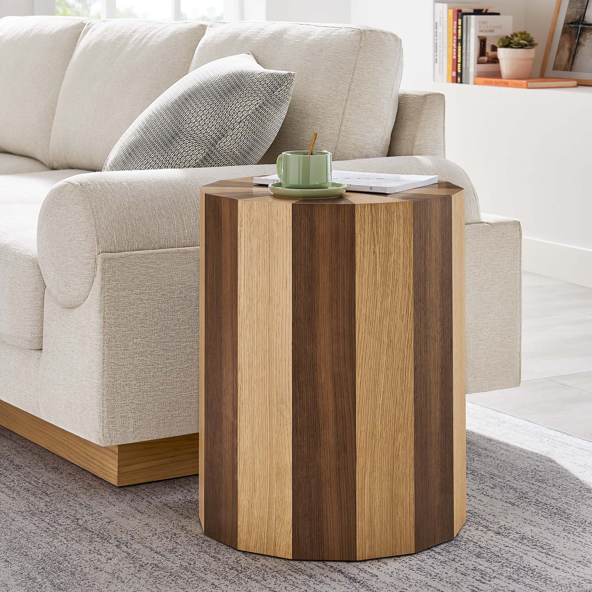 Twirl Two-Toned Wood Veneer Side Table by Modway