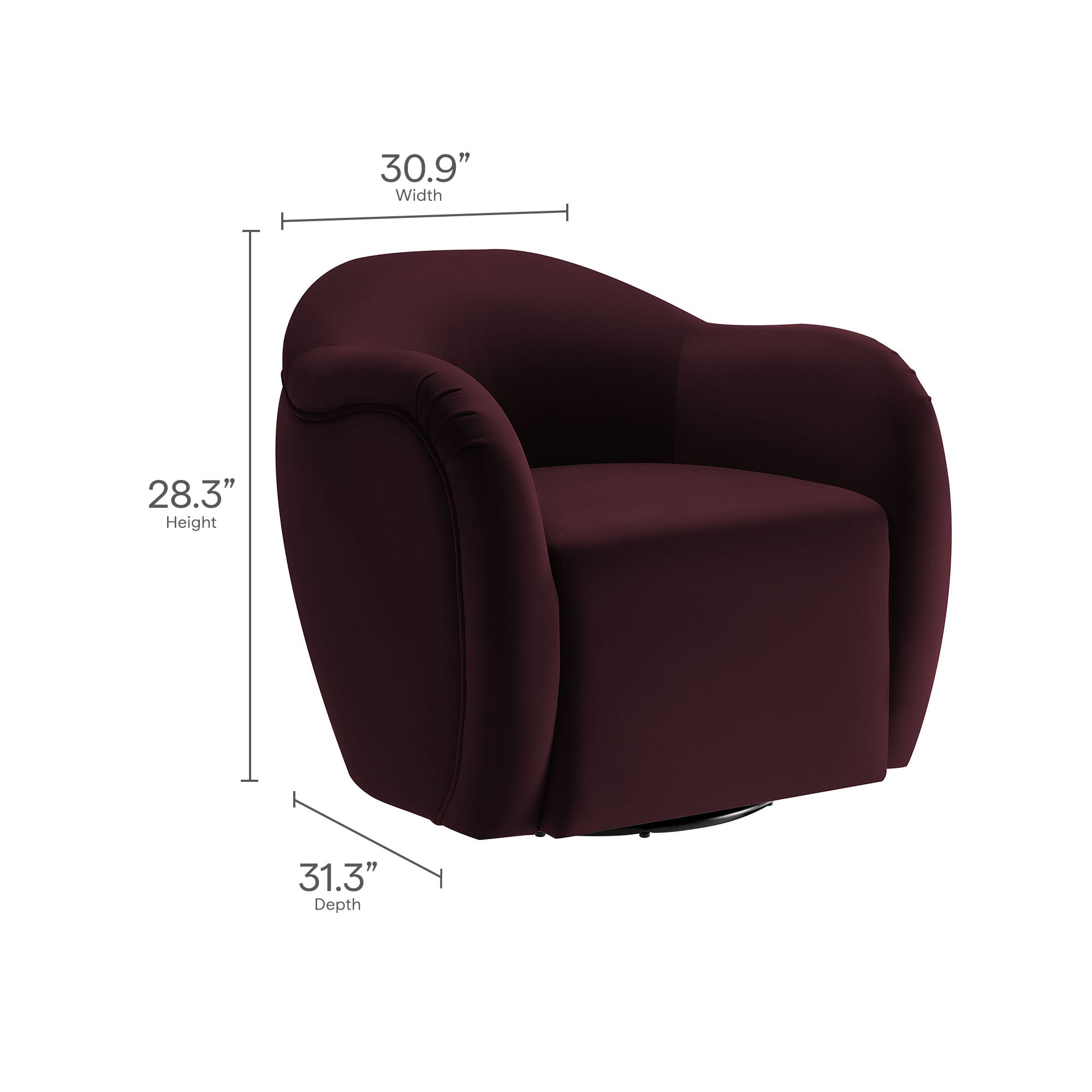Compose Performance Velvet Swivel Armchair by Modway