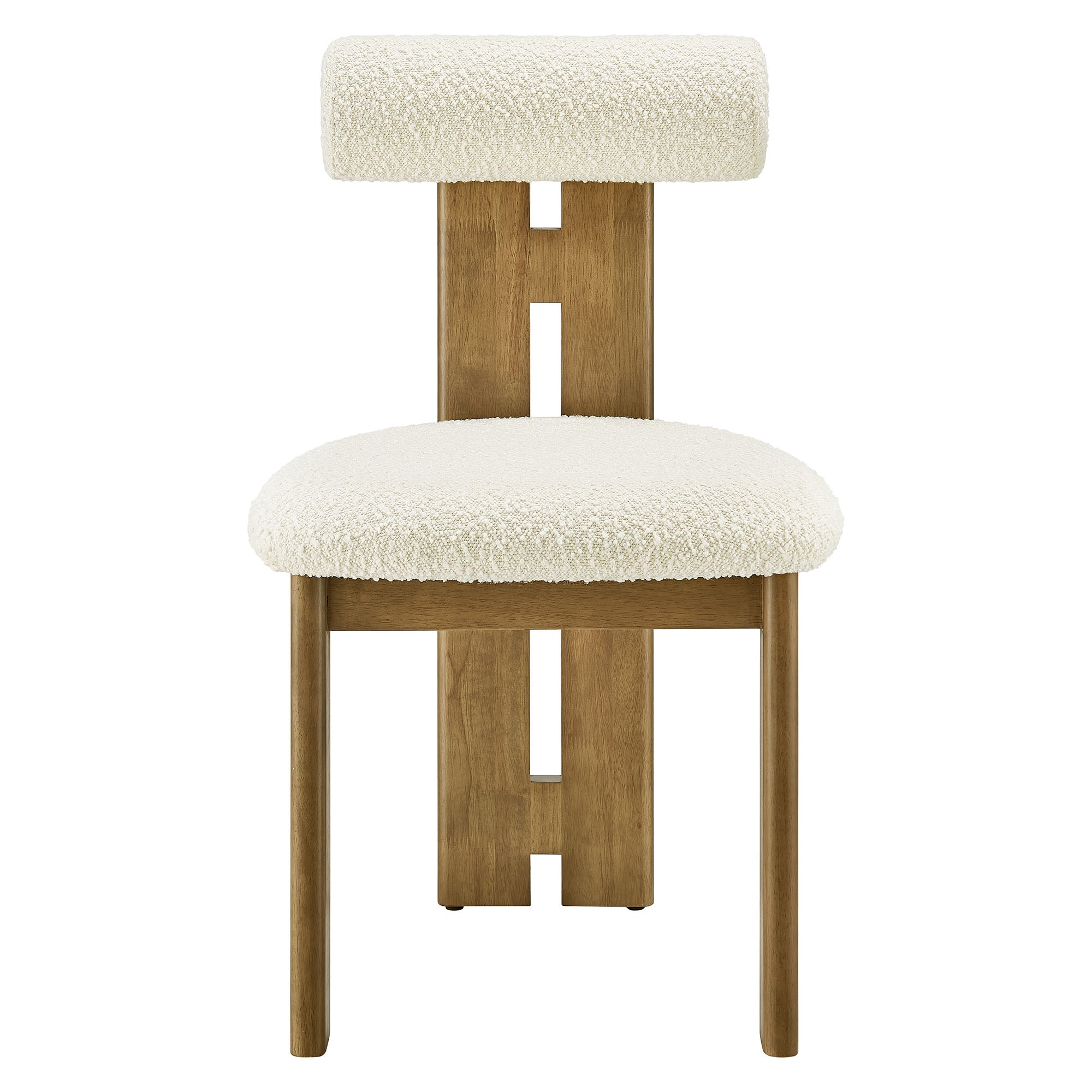 Torian Boucle Fabric Dining Chair Set of 2 by Modway