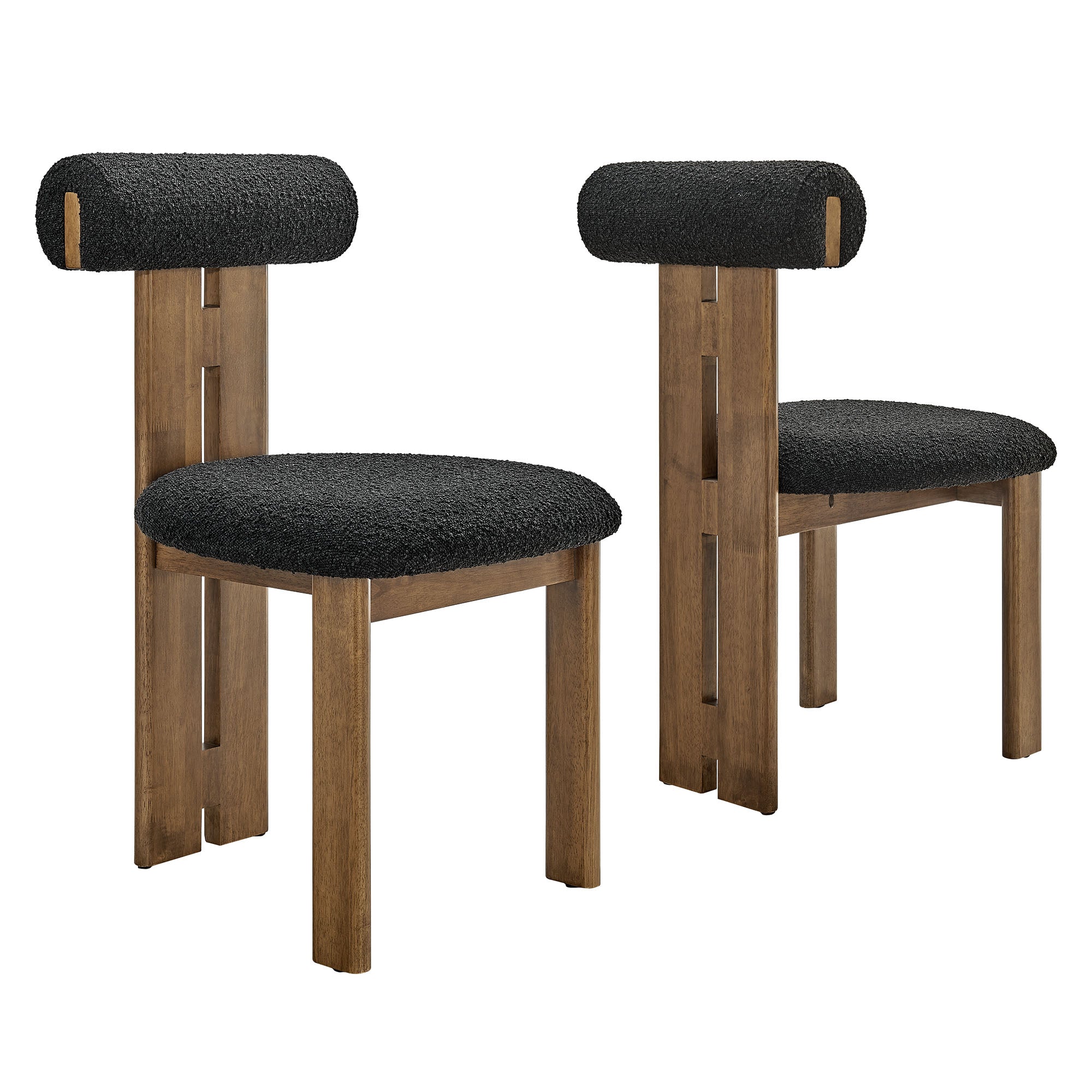 Torian Boucle Fabric Dining Chair Set of 2 by Modway