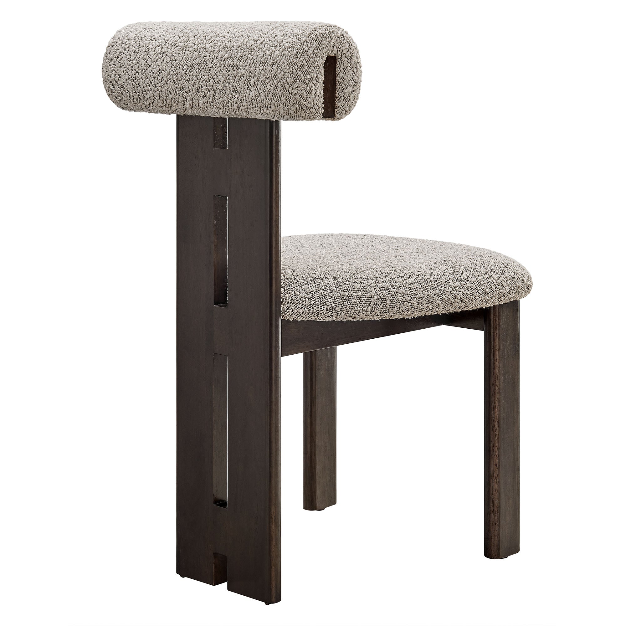 Torian Boucle Fabric Dining Chair Set of 2 by Modway
