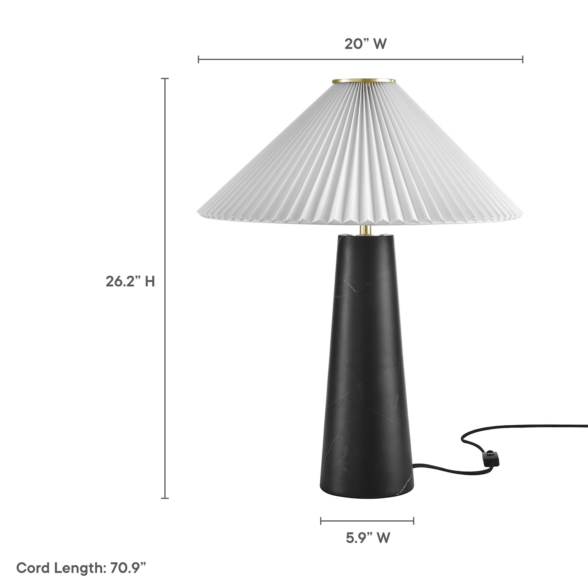 Nera Marble Table Lamp by Modway - Best Buy Furniture