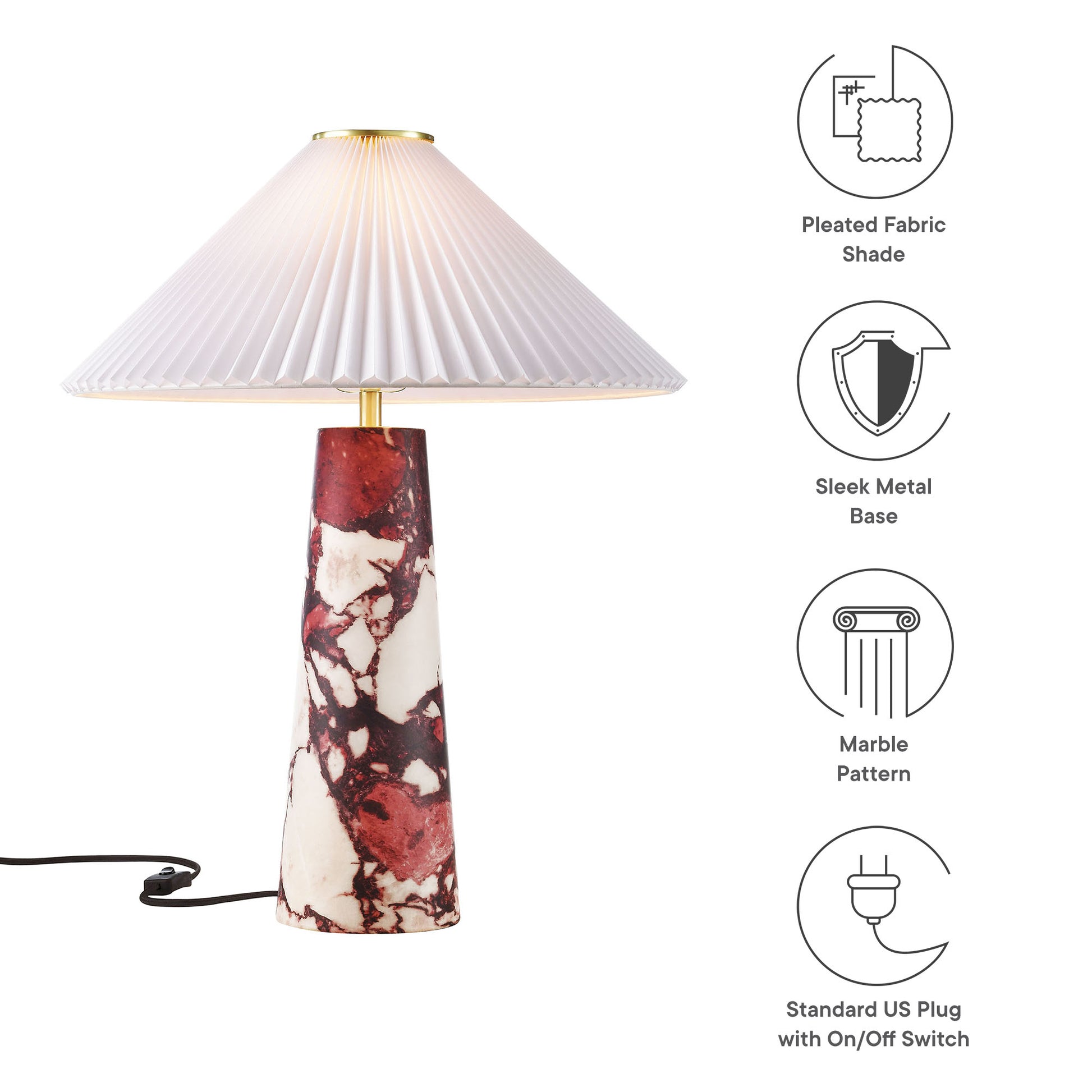 Nera Marble Table Lamp by Modway - Best Buy Furniture