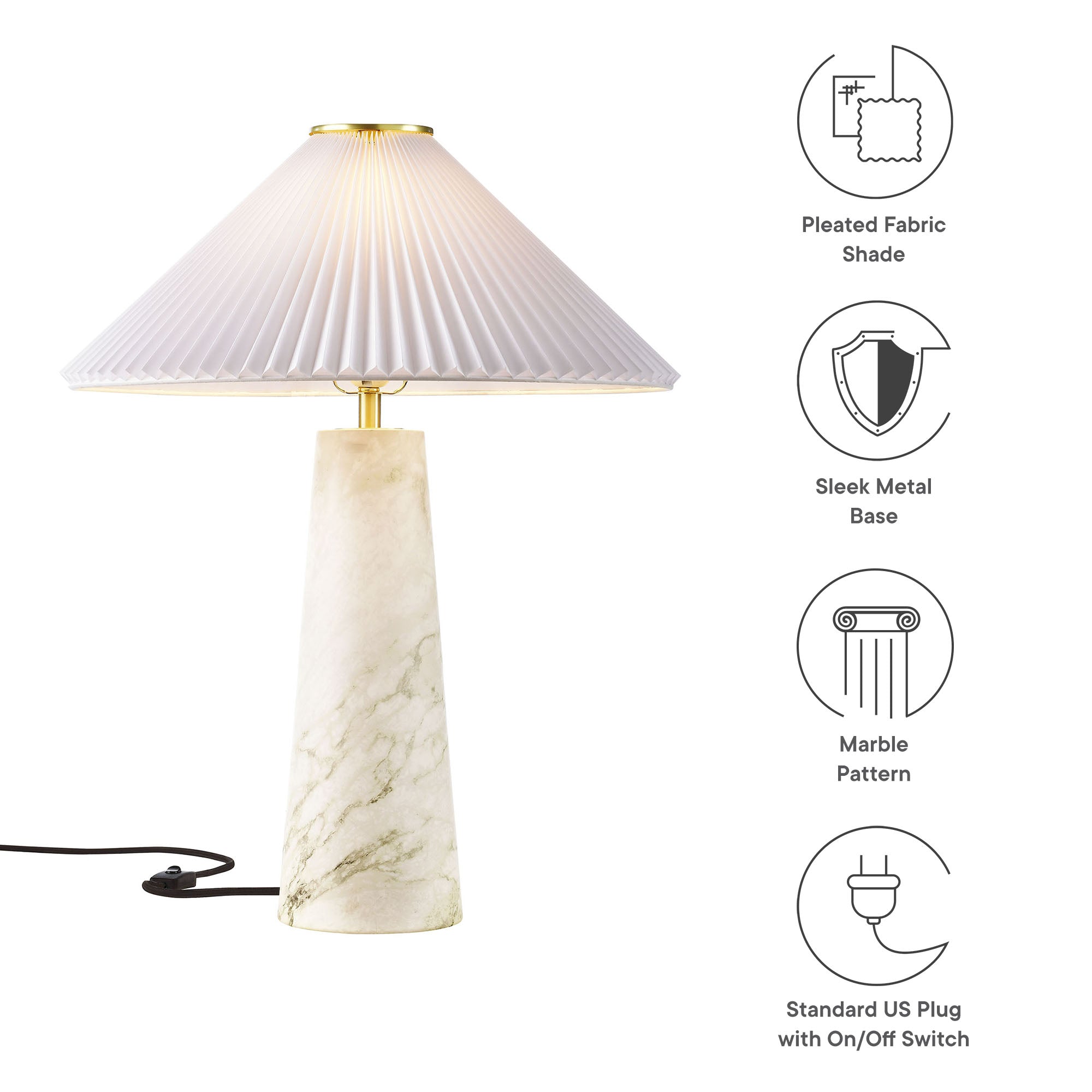 Nera Marble Table Lamp by Modway - Best Buy Furniture